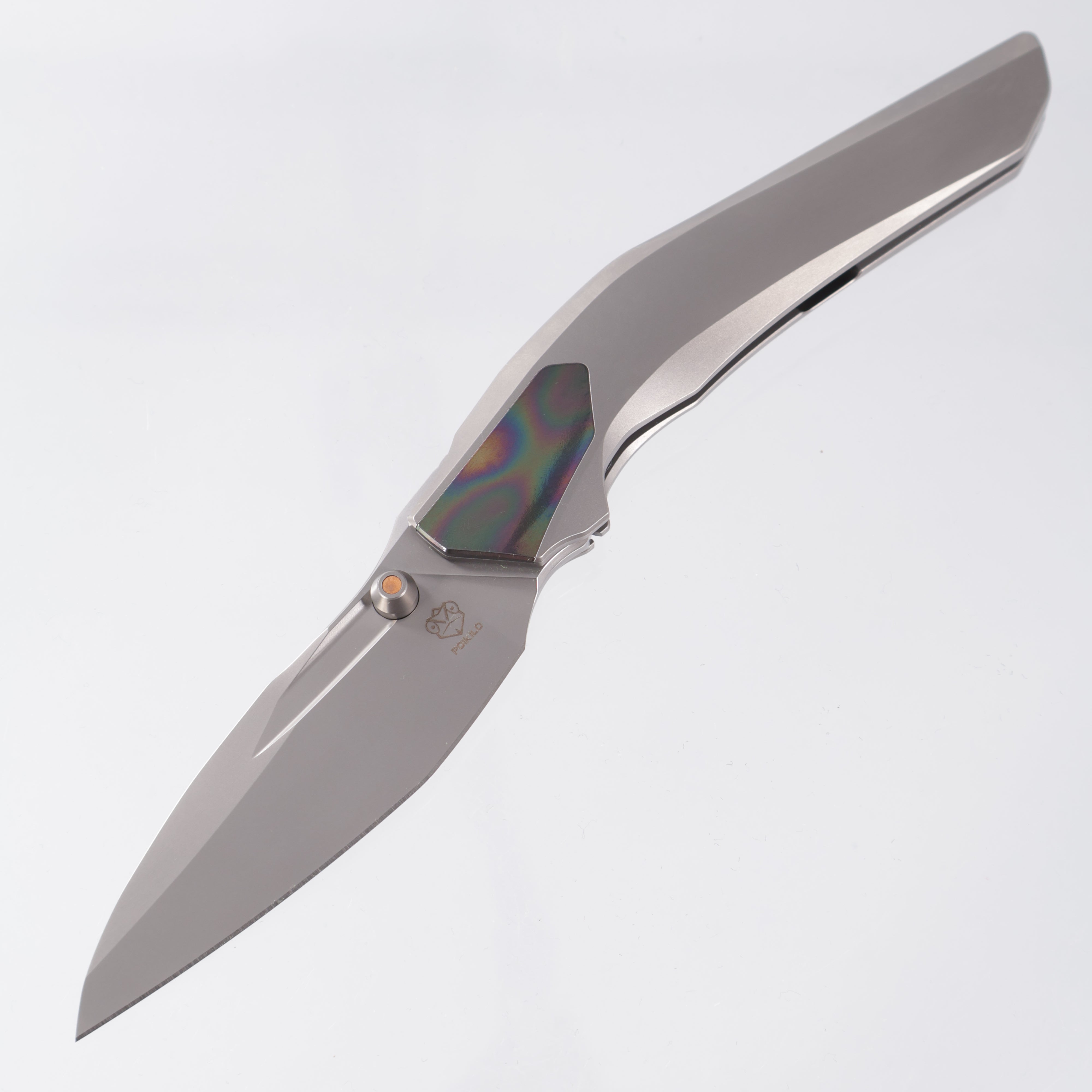Poikilo VK-Odon (Dragonfly) S1 - Pearlescent Stonewash Titanium w/ Colored Zirc Accents - Pearlescent Stonewash M398