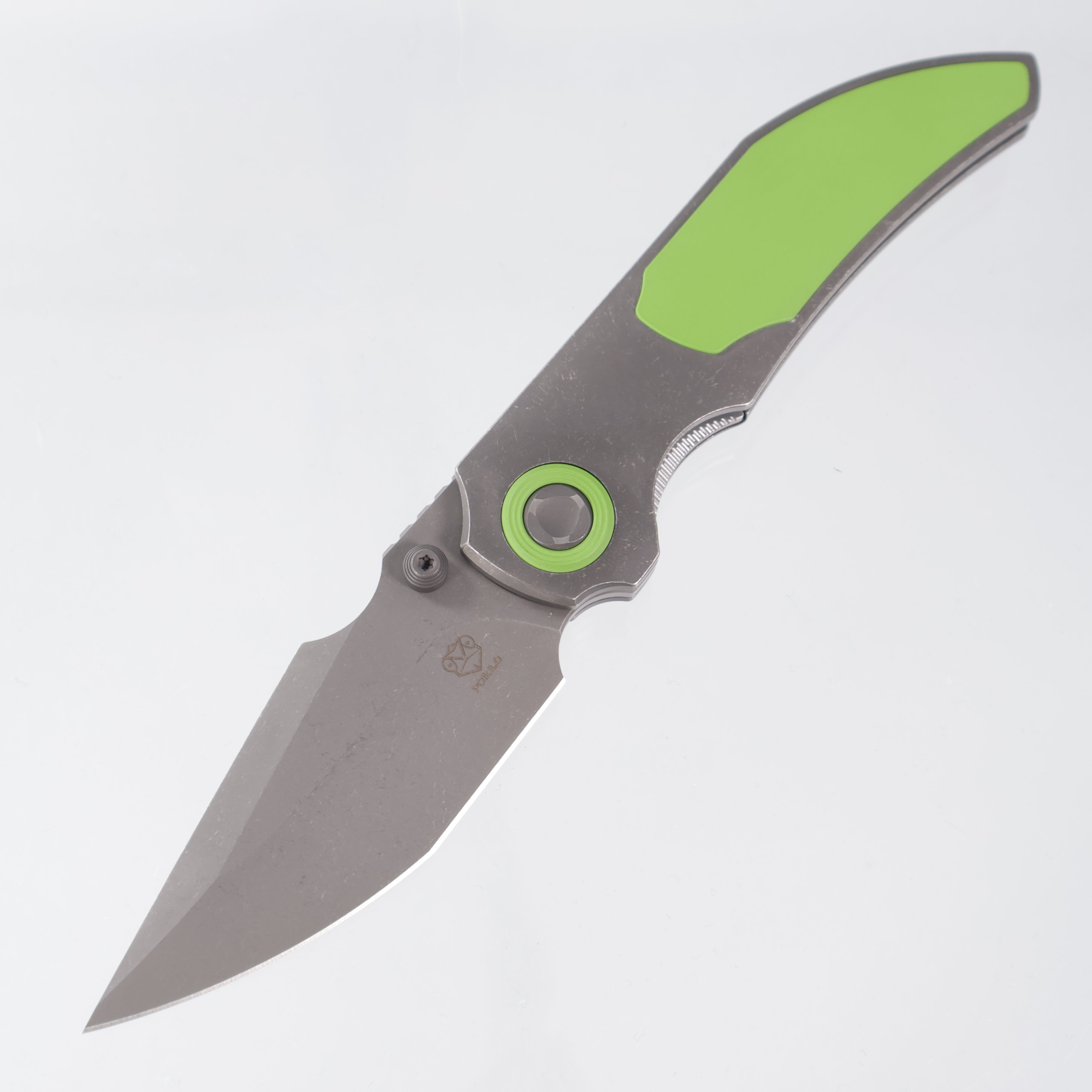 Poikilo Casque S2A - Dark Stonewash Titanium w/ Green Cerakote 1 Piece Inlay & Accents - Dark Stonewash M398