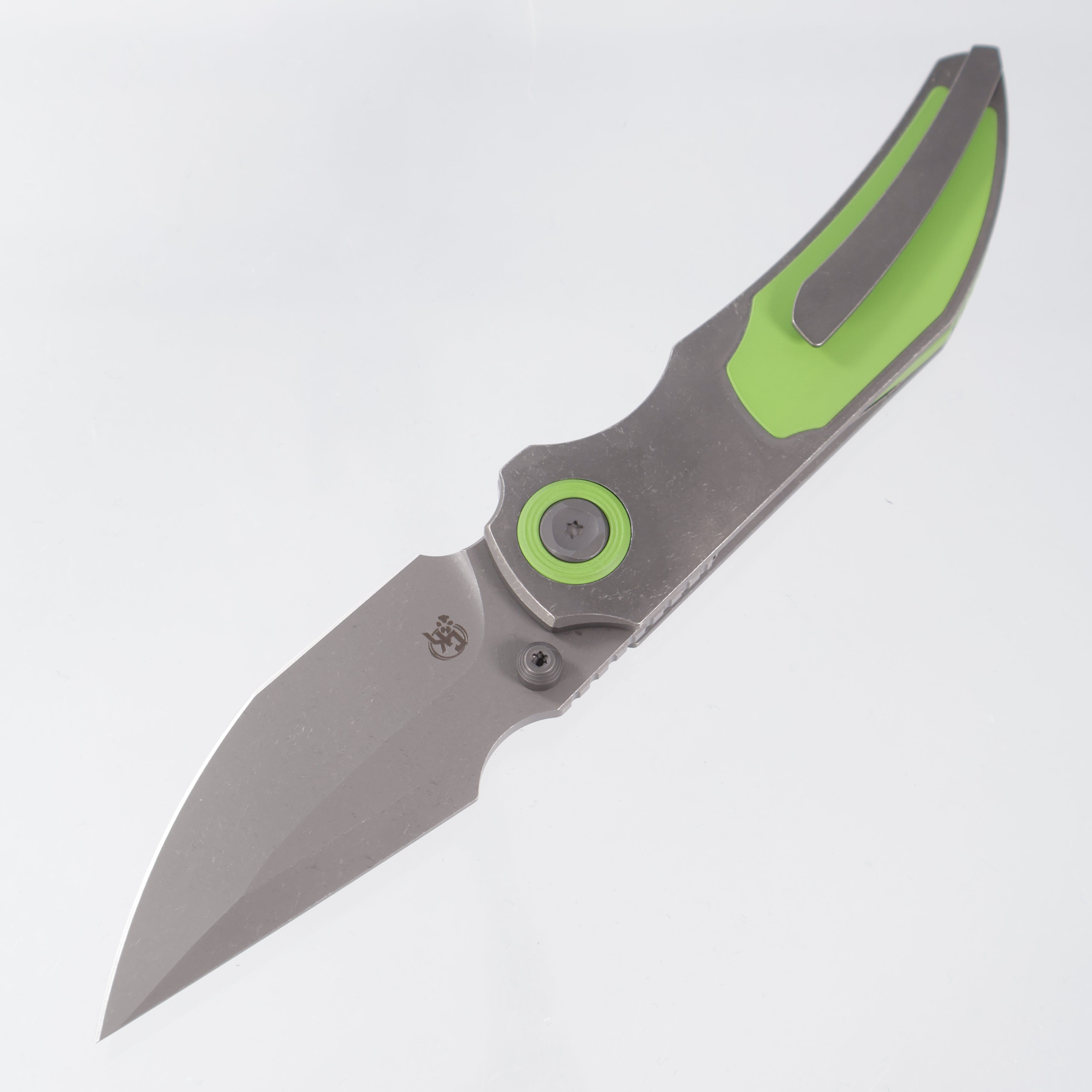 Poikilo Casque S2A - Dark Stonewash Titanium w/ Green Cerakote 1 Piece Inlay & Accents - Dark Stonewash M398