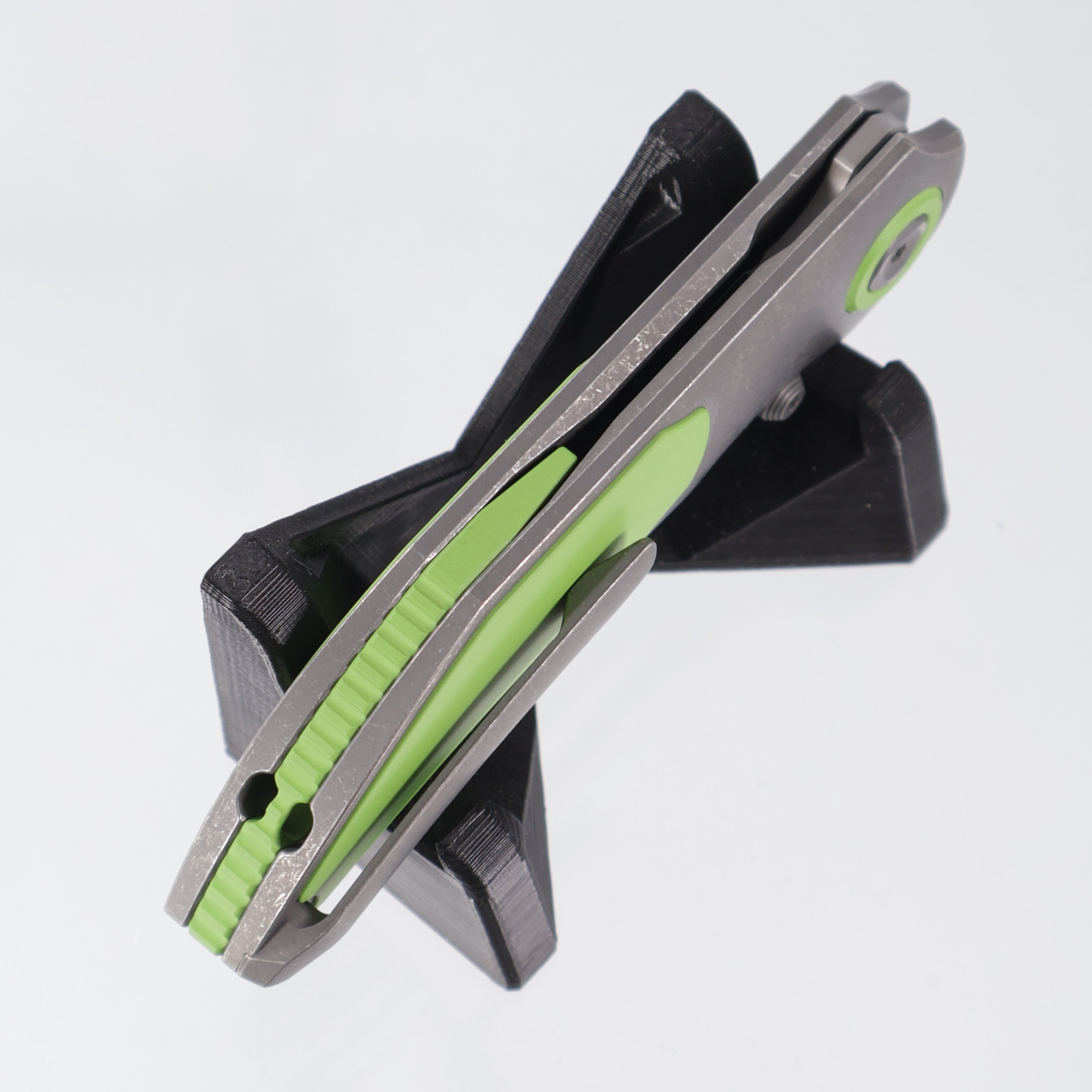 Poikilo Casque S2A - Dark Stonewash Titanium w/ Green Cerakote 1 Piece Inlay & Accents - Dark Stonewash M398