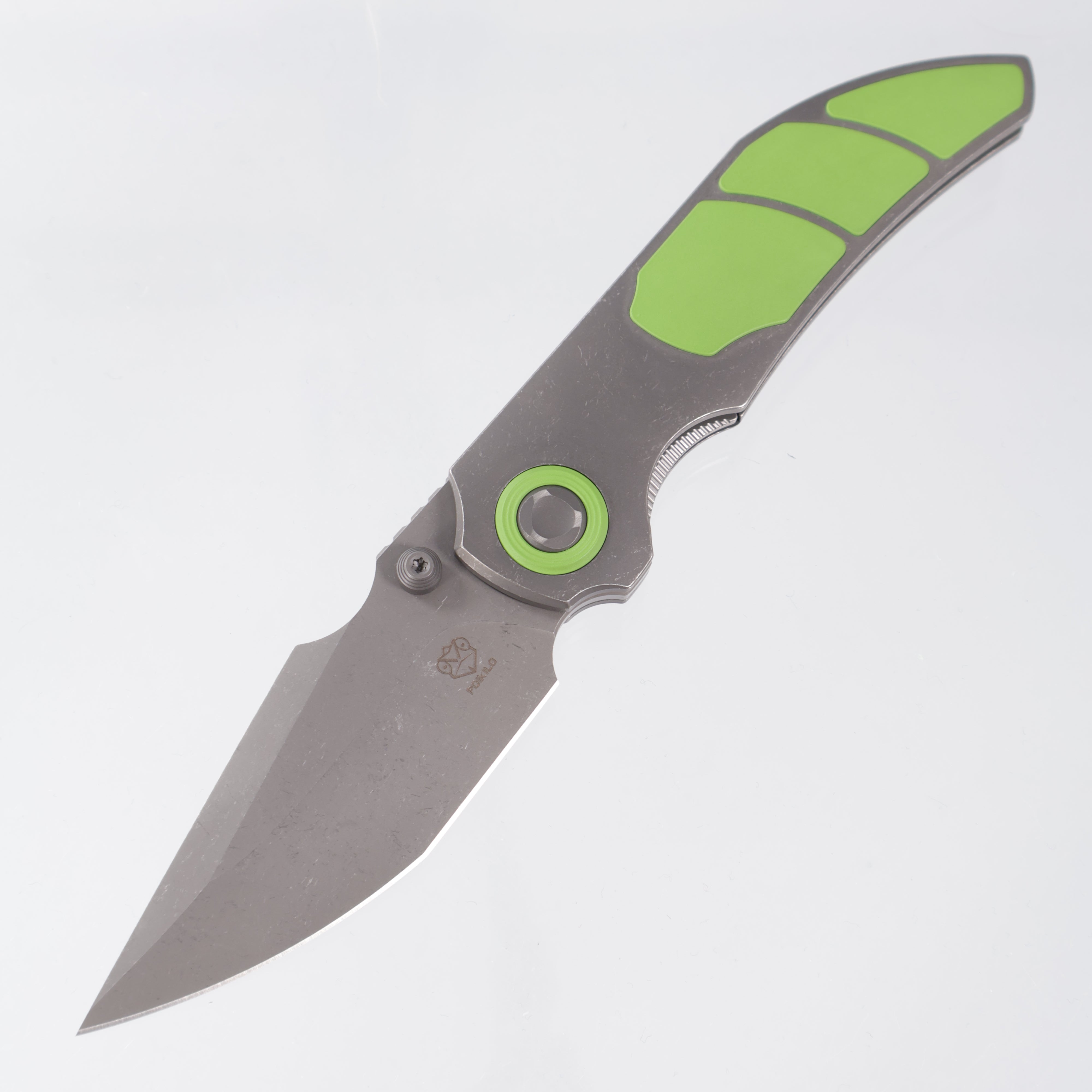 Poikilo Casque S2B - Dark Stonewash Titanium w/ Green Cerakote 3 Piece Inlay & Accents - Dark Stonewash M398