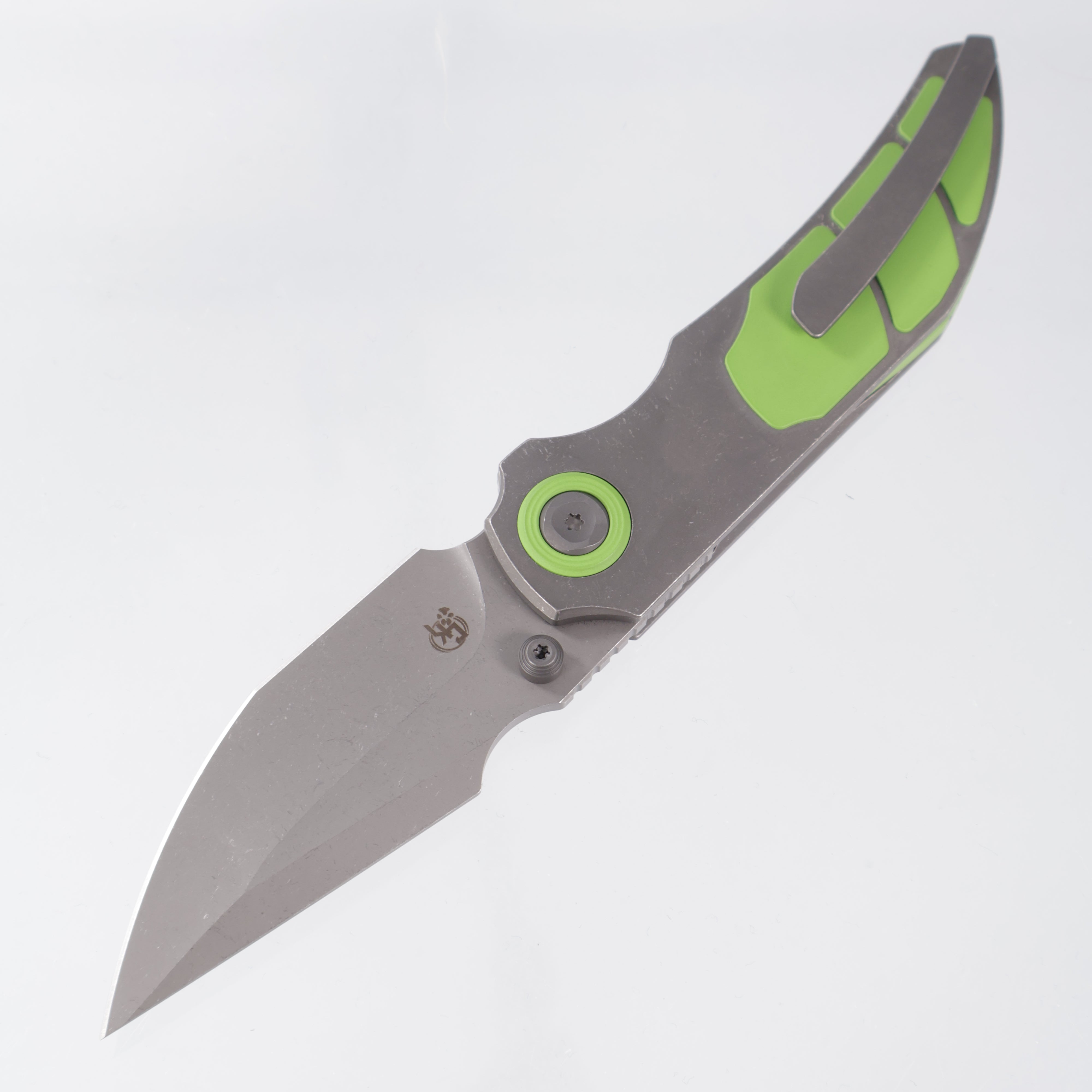 Poikilo Casque S2B - Dark Stonewash Titanium w/ Green Cerakote 3 Piece Inlay & Accents - Dark Stonewash M398
