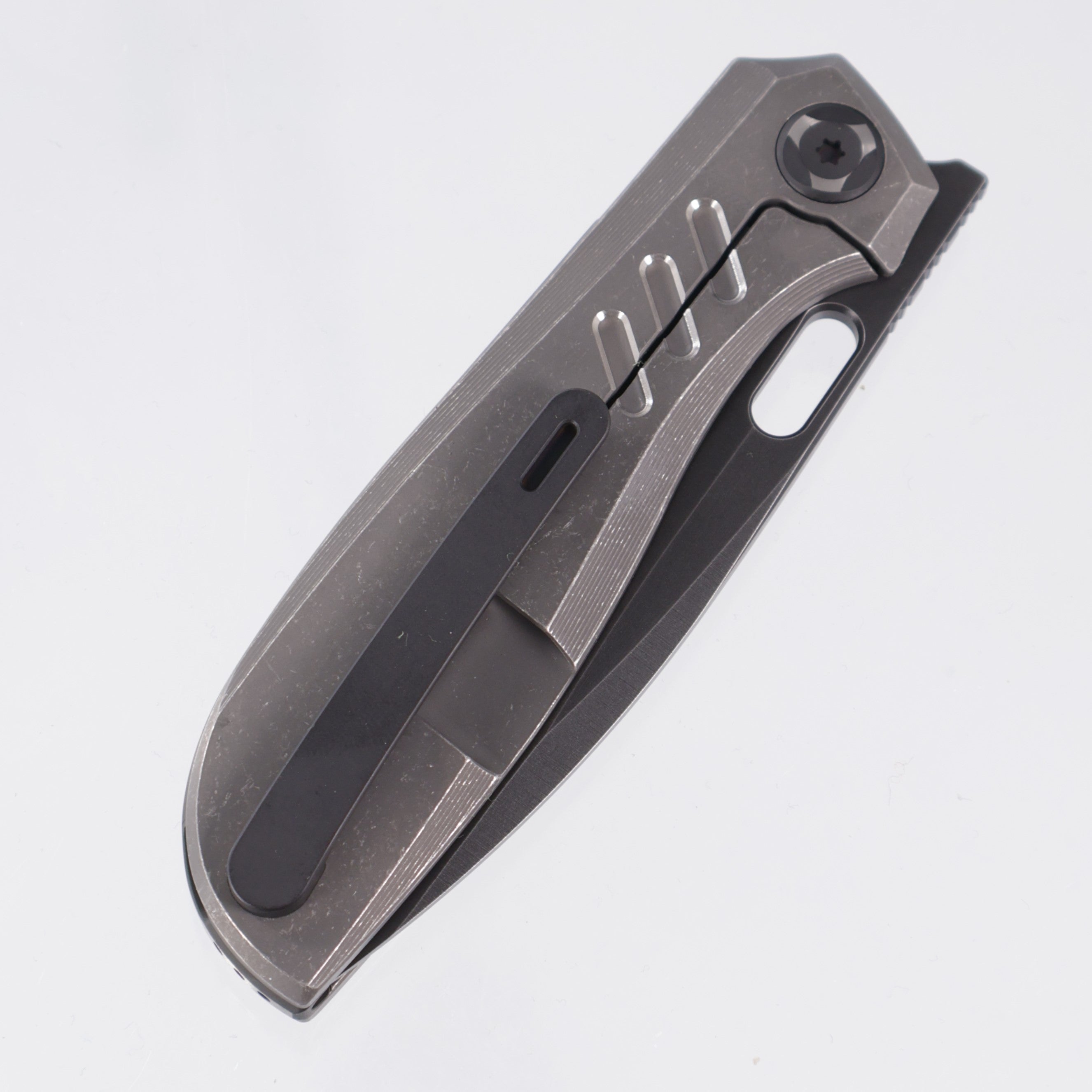 Poikilo Gecko BS5 - Dark Stonewash Titanium w/ Slots - Worn Dark Stonewash M398