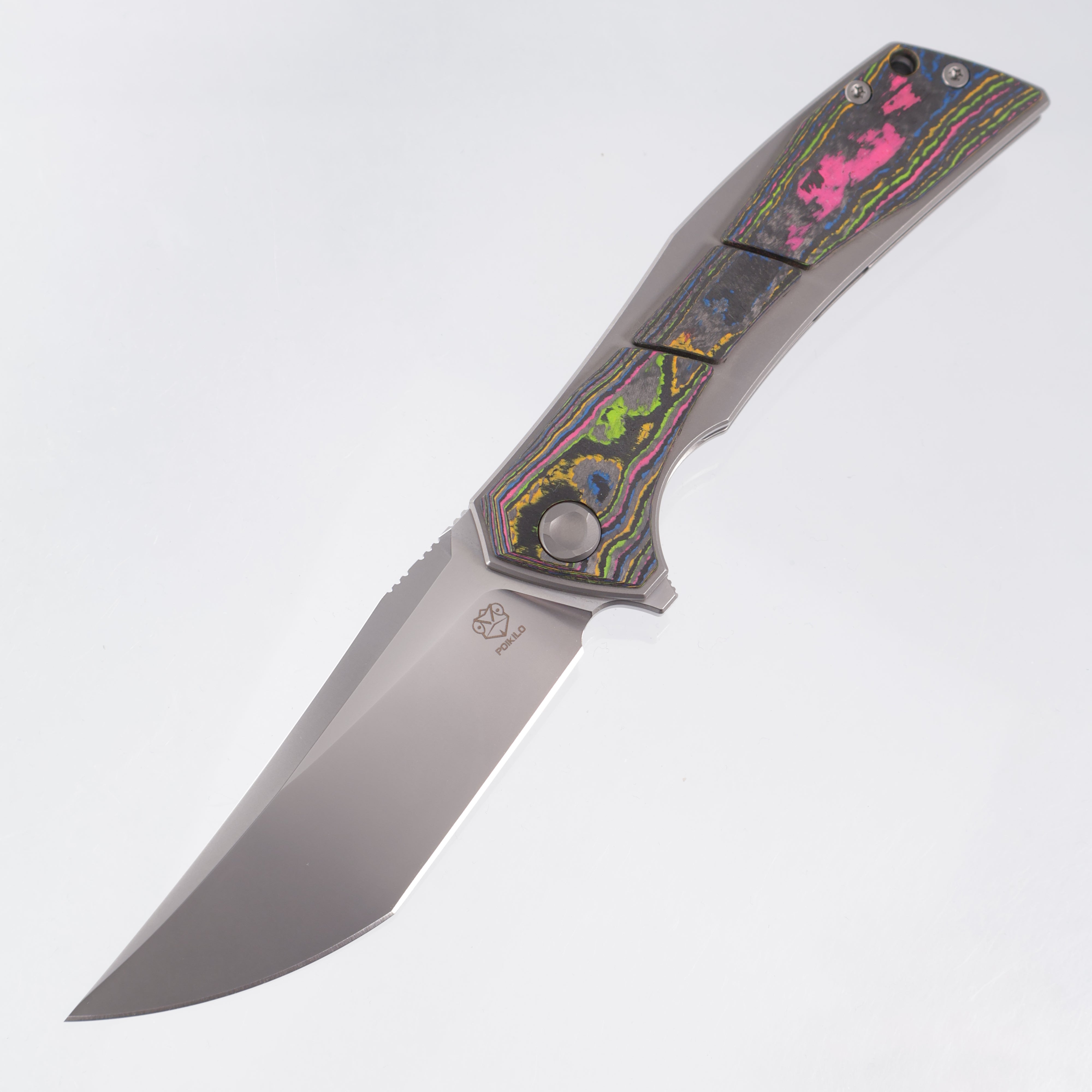 Poikilo Anolis - Pearlescent Stonewash Titanium w/ 80s Camo Carbon Scales & Backspacer - Pearlescent Stonewash M398 - BROP Exclusive