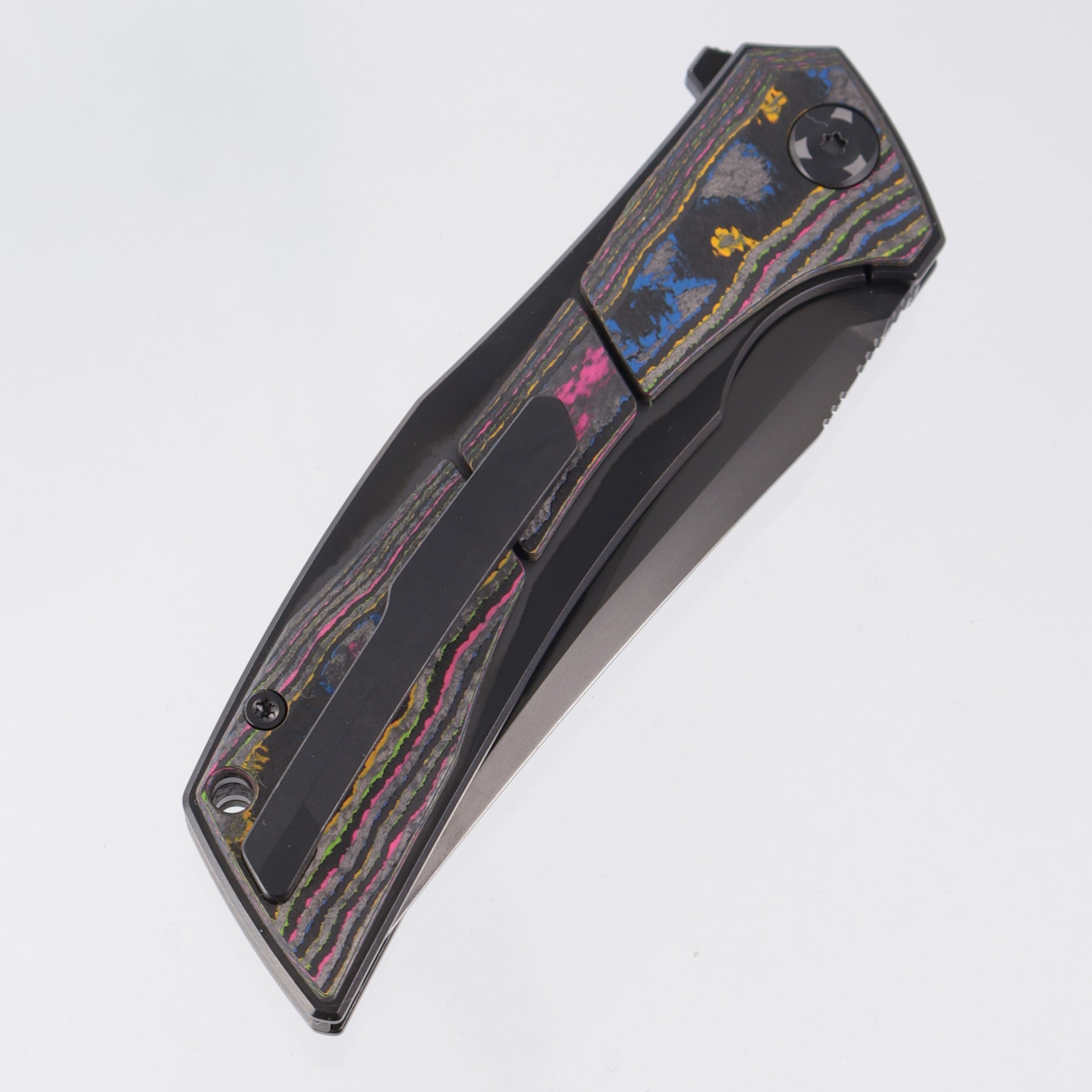 Poikilo Anolis - DLC Pearlescent Stonewash Titanium w/ 80s Camo Carbon Scales & Backspacer - DLC Pearlescent Stonewash M398 - BROP Exclusive
