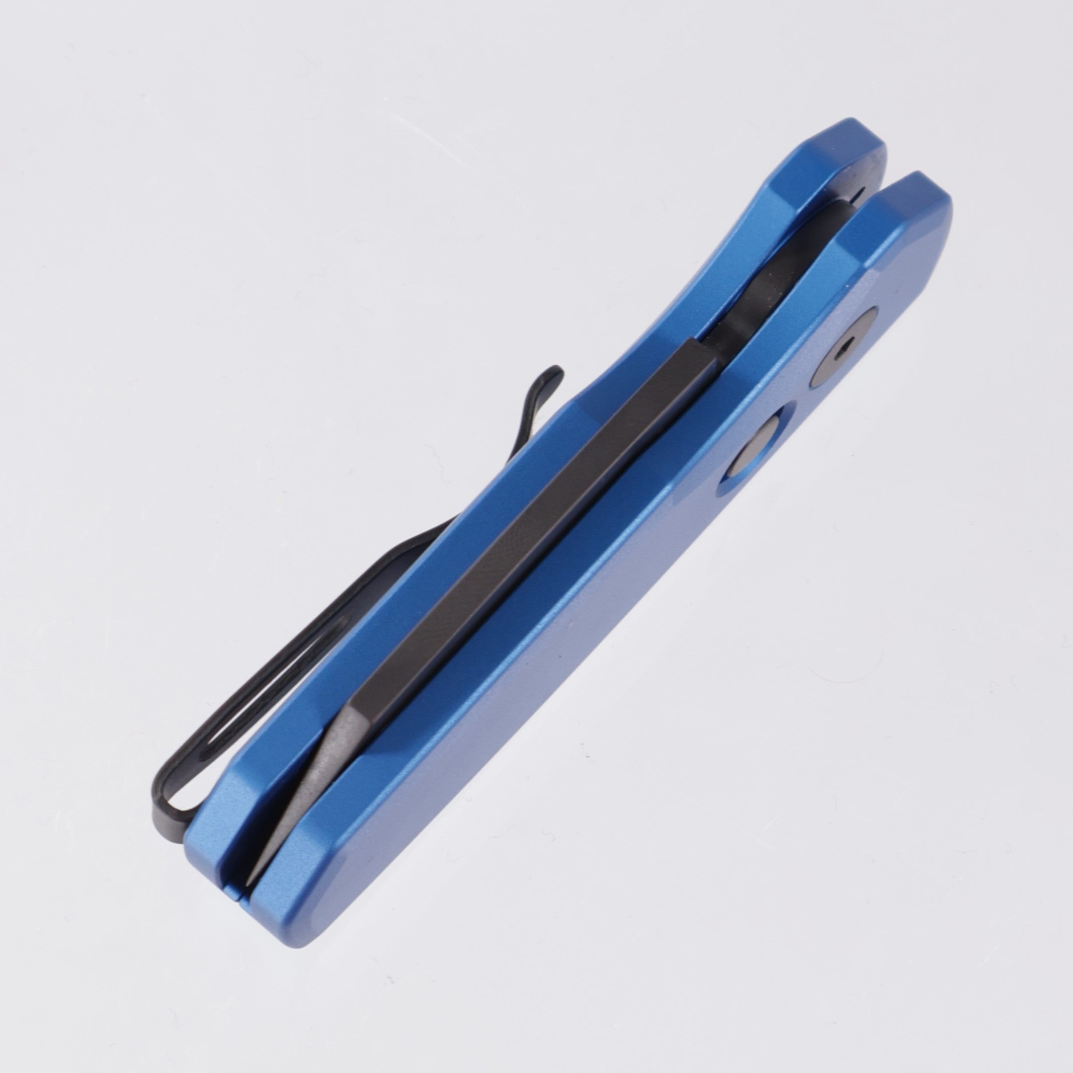 Pro-Tech Runt 5 - Blue Aluminum - DLC 20CV Reverse Tanto - R5203-BLUE