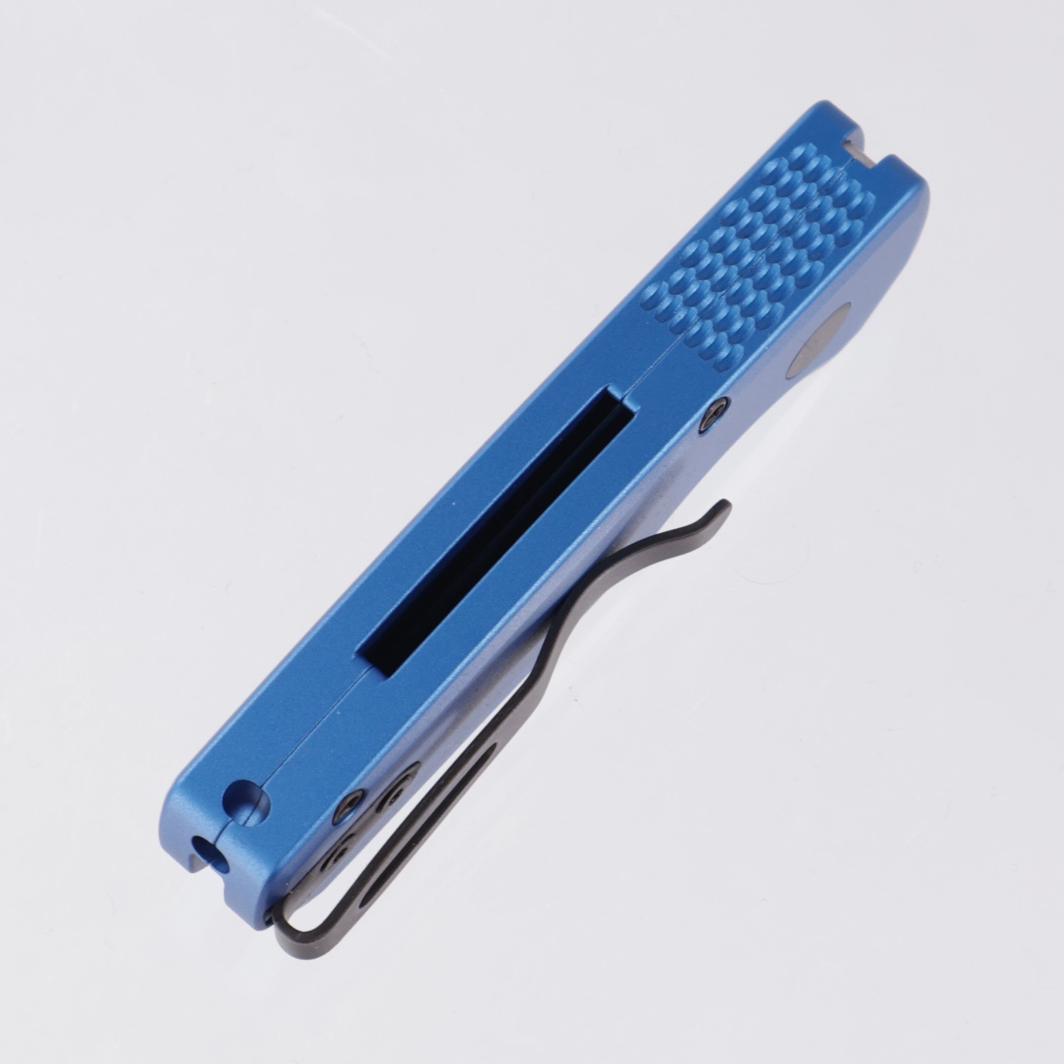 Pro-Tech Runt 5 - Blue Aluminum - DLC 20CV Reverse Tanto - R5203-BLUE