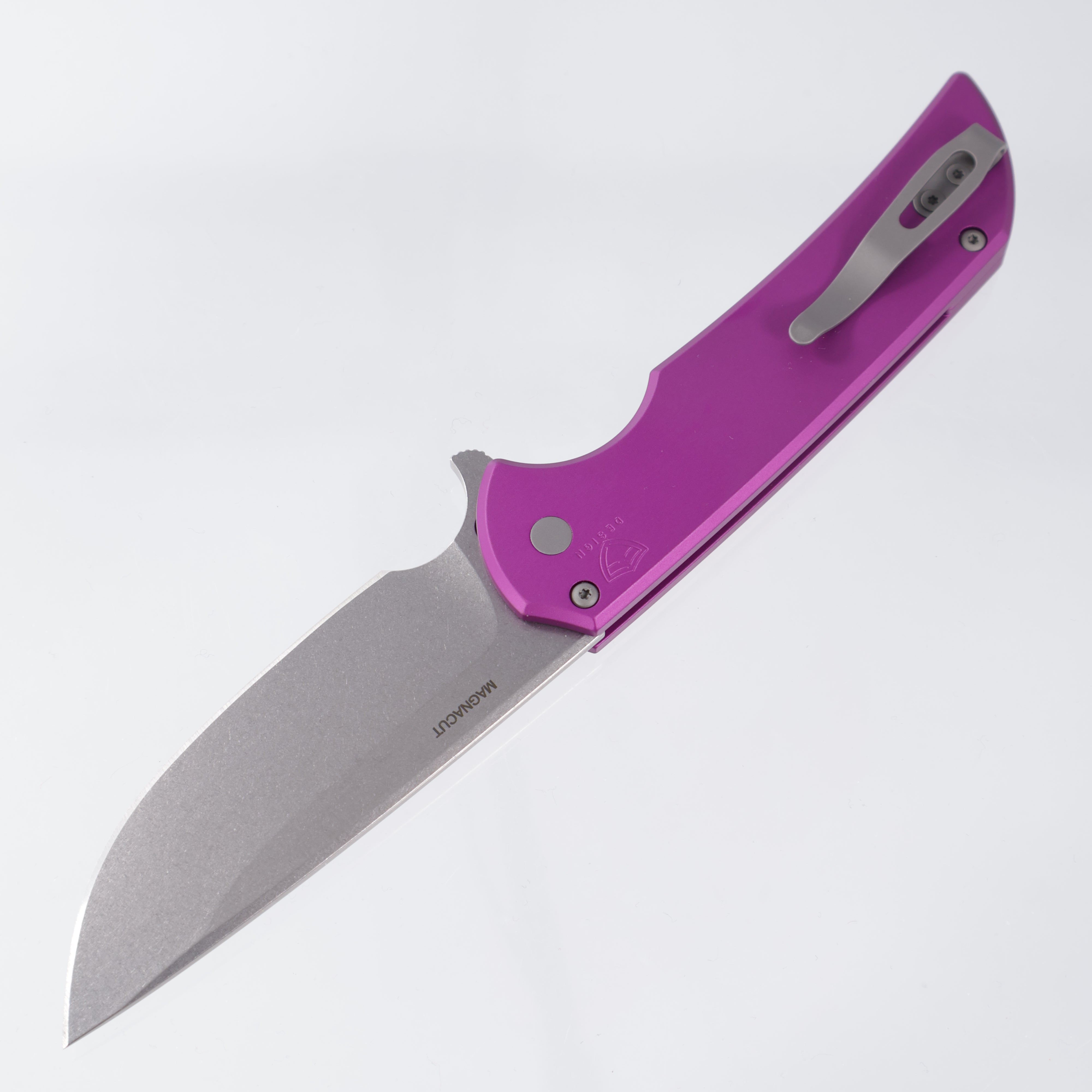 Pro-Tech Mordax - Purple Aluminum - Stonewash Magnacut - MX101-Purple