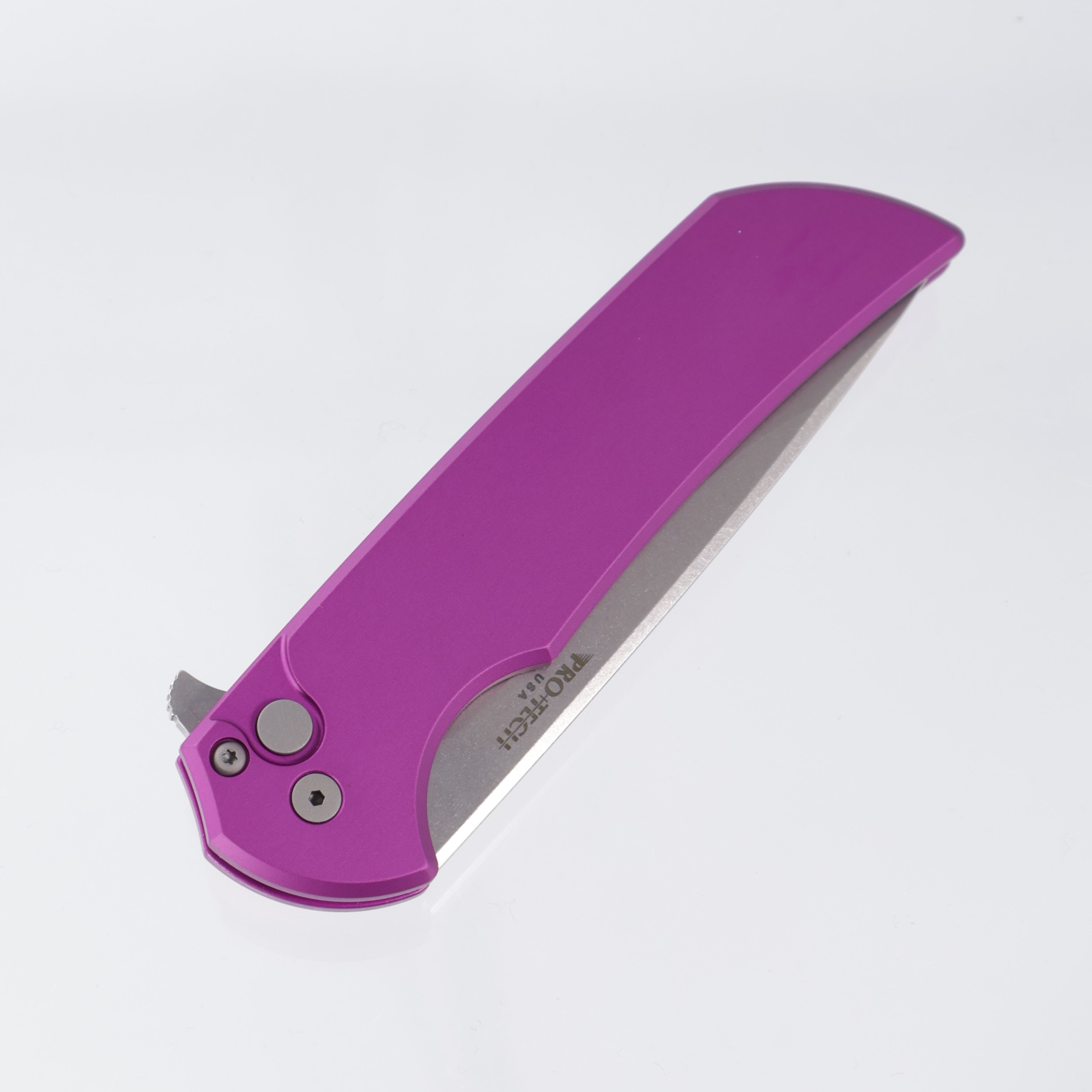 Pro-Tech Mordax - Purple Aluminum - Stonewash Magnacut - MX101-Purple