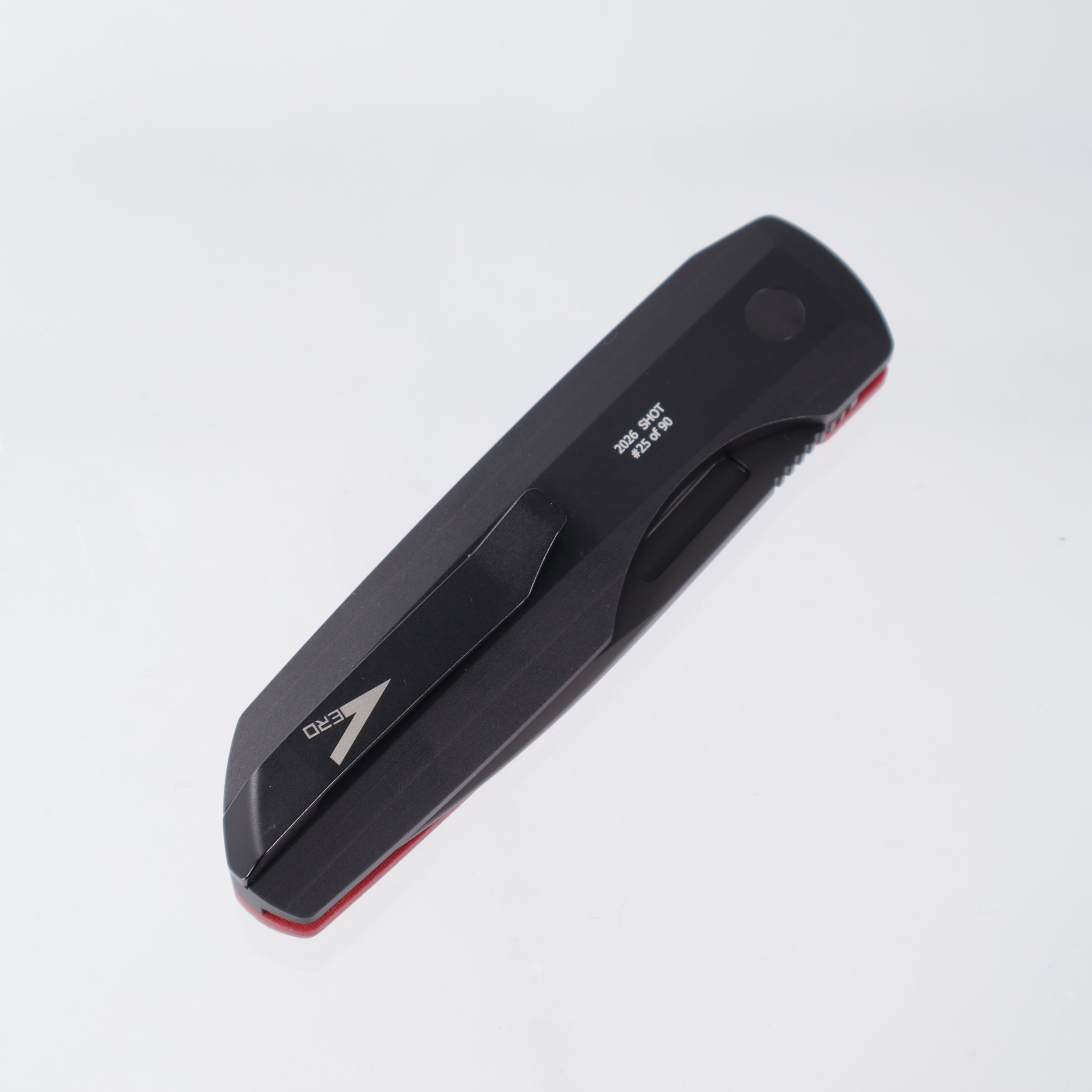 Pro-Tech x Vero Synapse Auto - Red Linen Micarta Lid - DLC Magnacut - SHOT26.VERO.1