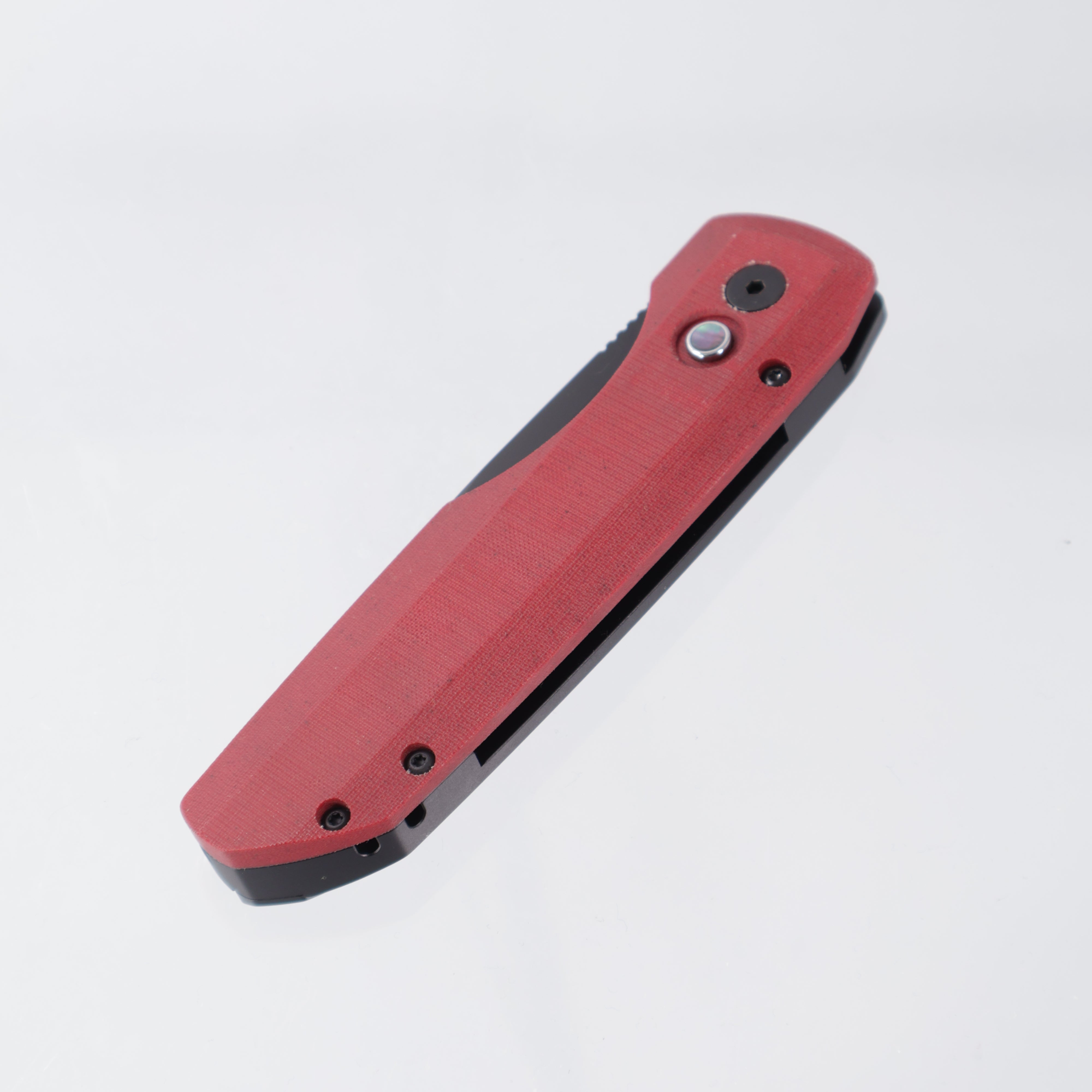 Pro-Tech x Vero Synapse Auto - Red Linen Micarta Lid - DLC Magnacut - SHOT26.VERO.1