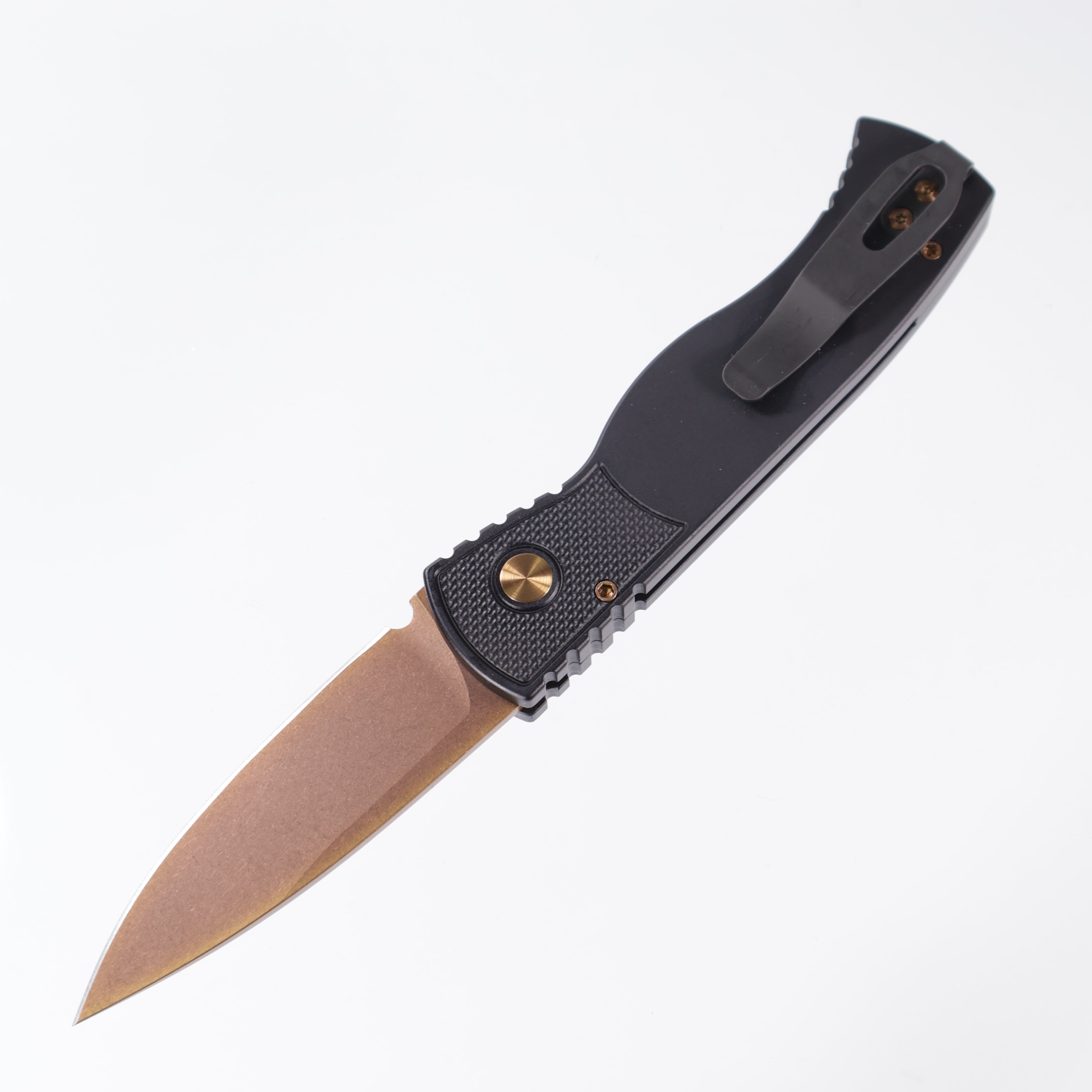 Pro-Tech TR-2 - Black Aluminum w/ Textured Corners - Rose Gold MagnaCut - T203-RG