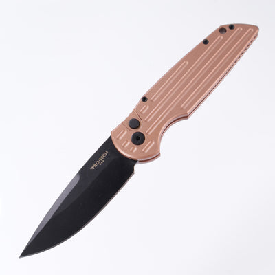 Pro-Tech TR-3 - FDE Aluminum w/ Grooves - DLC 154CM - TR-3 BT FDE (Tan, TR3)