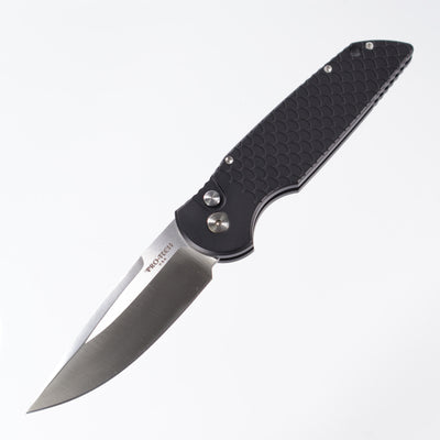 Protech TR-3 X1 Auto - Black Aluminum w/ Fishscale Texture - Satin 154CM - TR-3 X1 SATIN