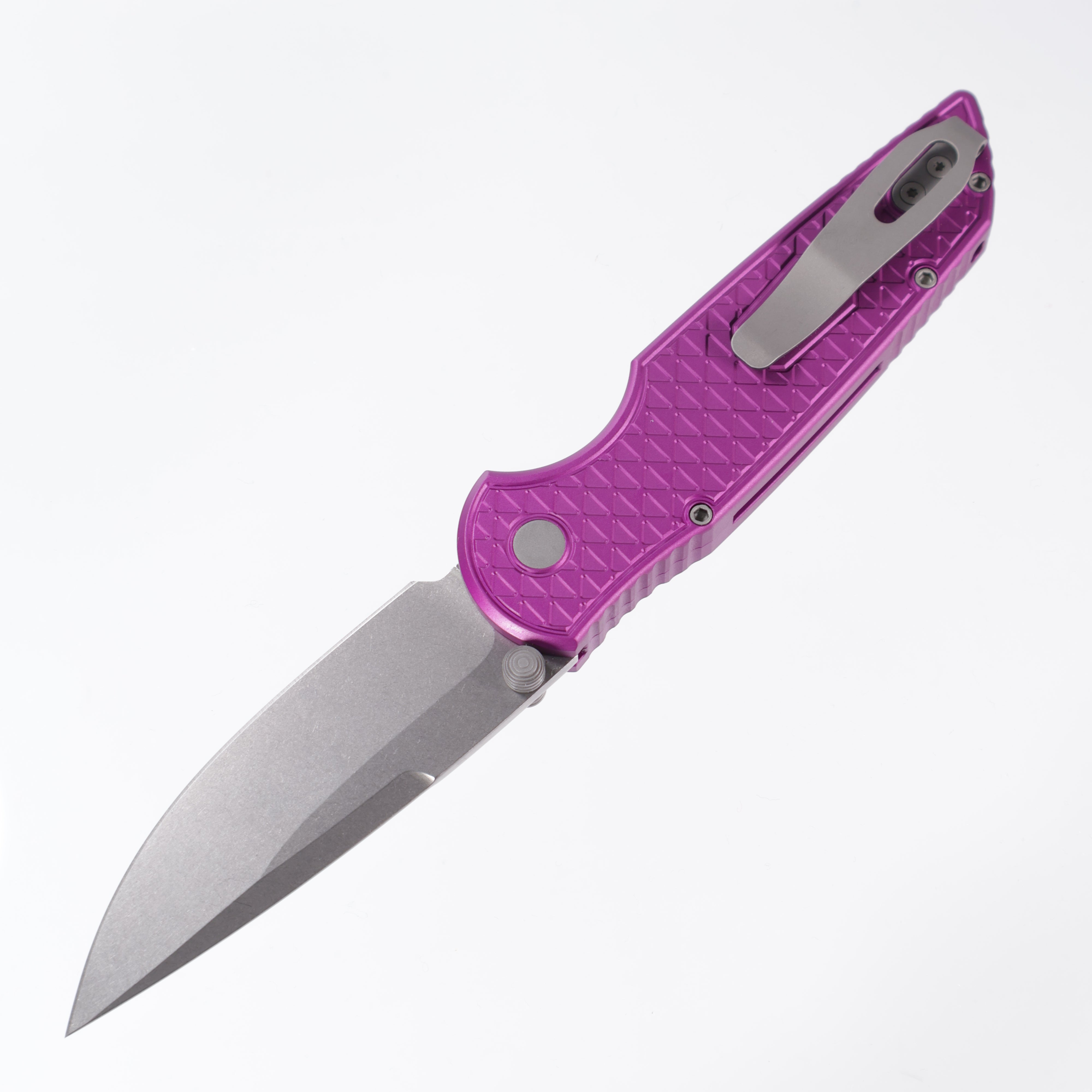 Pro-Tech TR-3 Integrity - Purple Aluminum w/ Relic Milling - Stonewash S35VN - INT105-PURPLE (TR3)