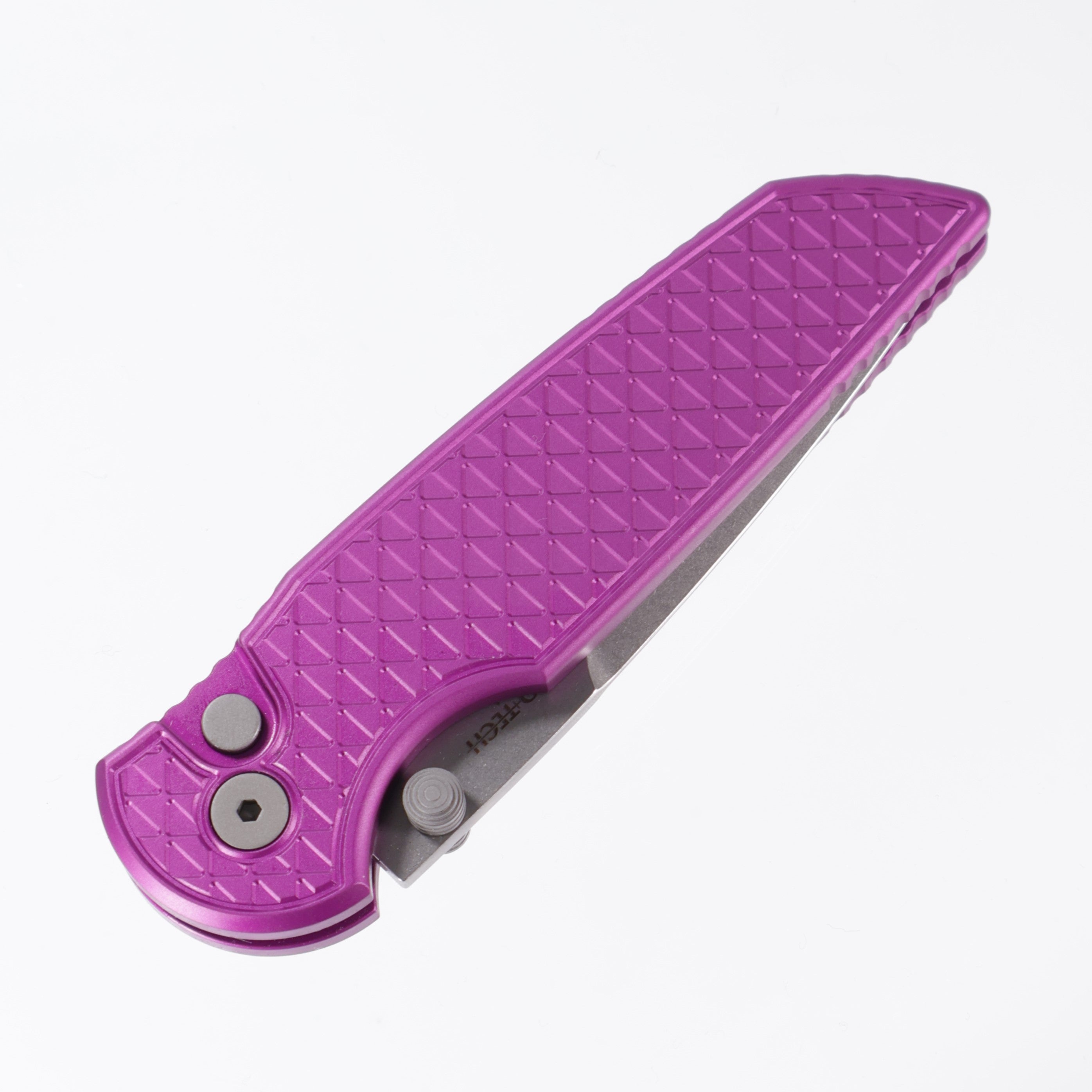 Pro-Tech TR-3 Integrity - Purple Aluminum w/ Relic Milling - Stonewash S35VN - INT105-PURPLE (TR3)