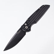 Pro-Tech TR-3 Auto - Black Aluminum w/ Grooves - DLC Magnacut - TR-3 BT MC (TR3)