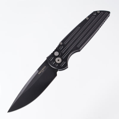 Pro-Tech TR-3 Auto - Black Aluminum w/ Grooves - DLC Magnacut - TR-3 BT MC (TR3)