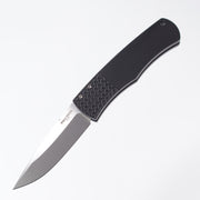 Pro-Tech Whiskers - Black Aluminum w/ Textured Bolster - Stonewash 154CM - BR-1.3