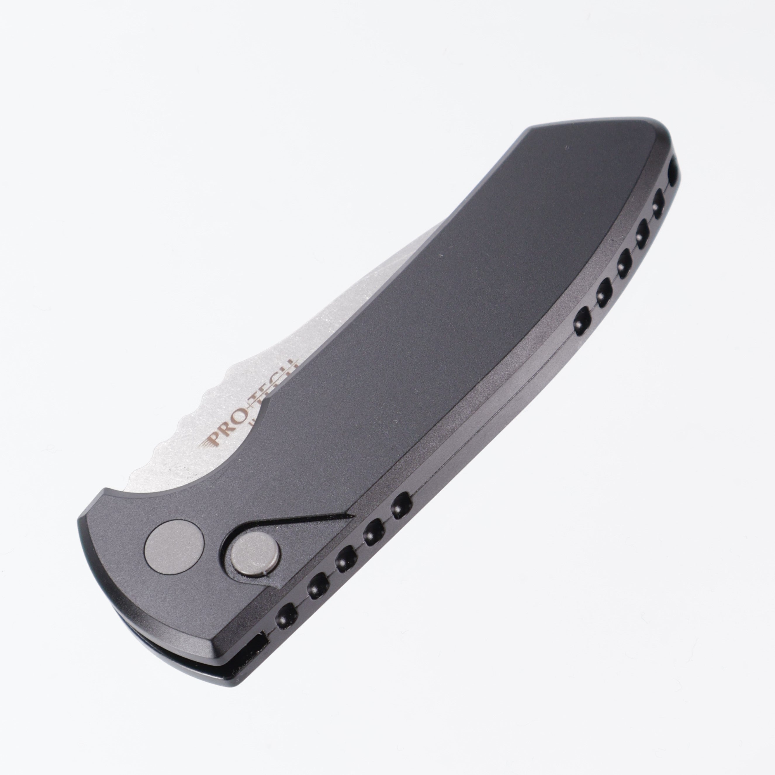 Protech SBR LG401-LH *Left Handed* - Black Handle - Stonewash S35VN