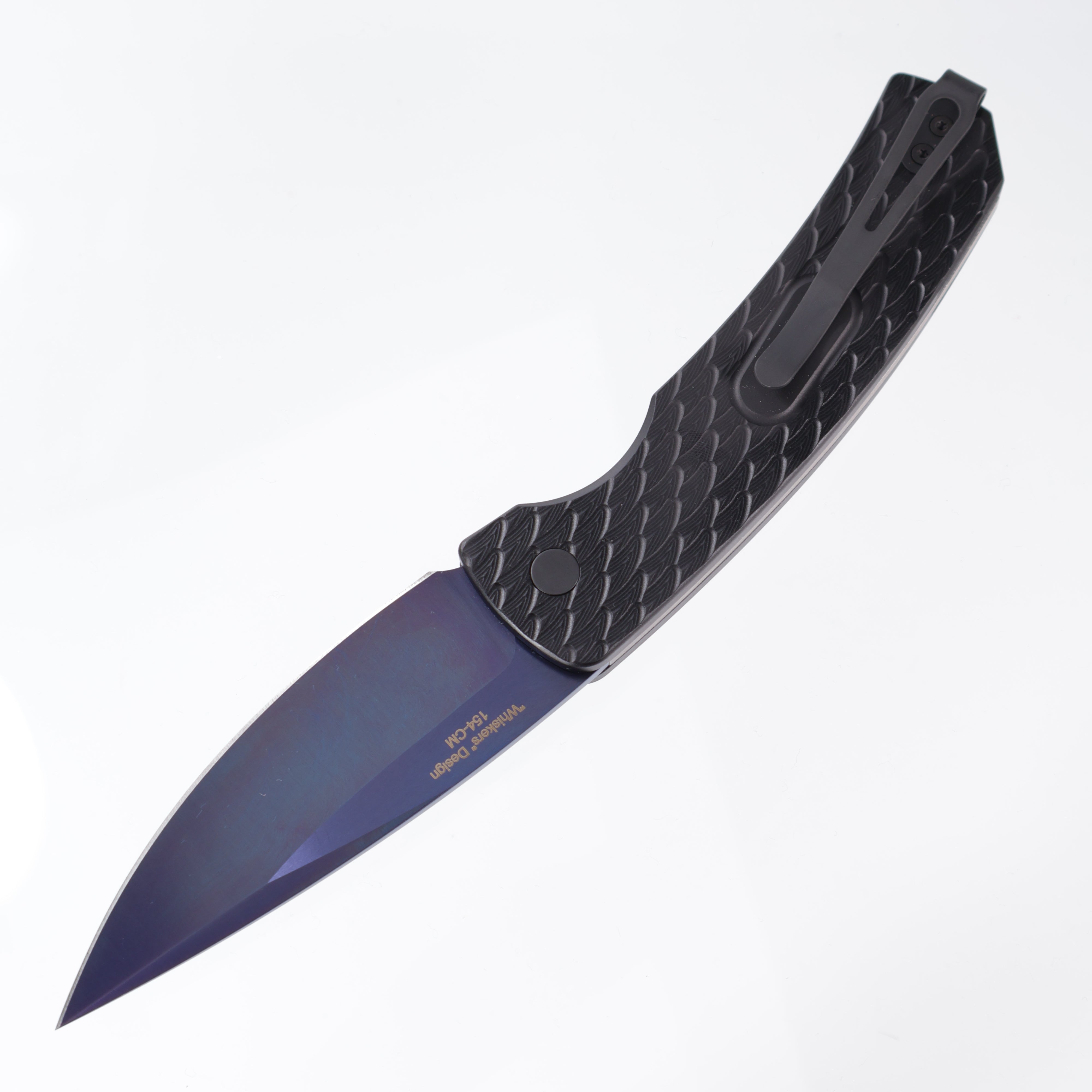 Pro-Tech Magic 2 - Black Aluminum w/ Feather Texture - Sapphire 154CM - M2603-F SB