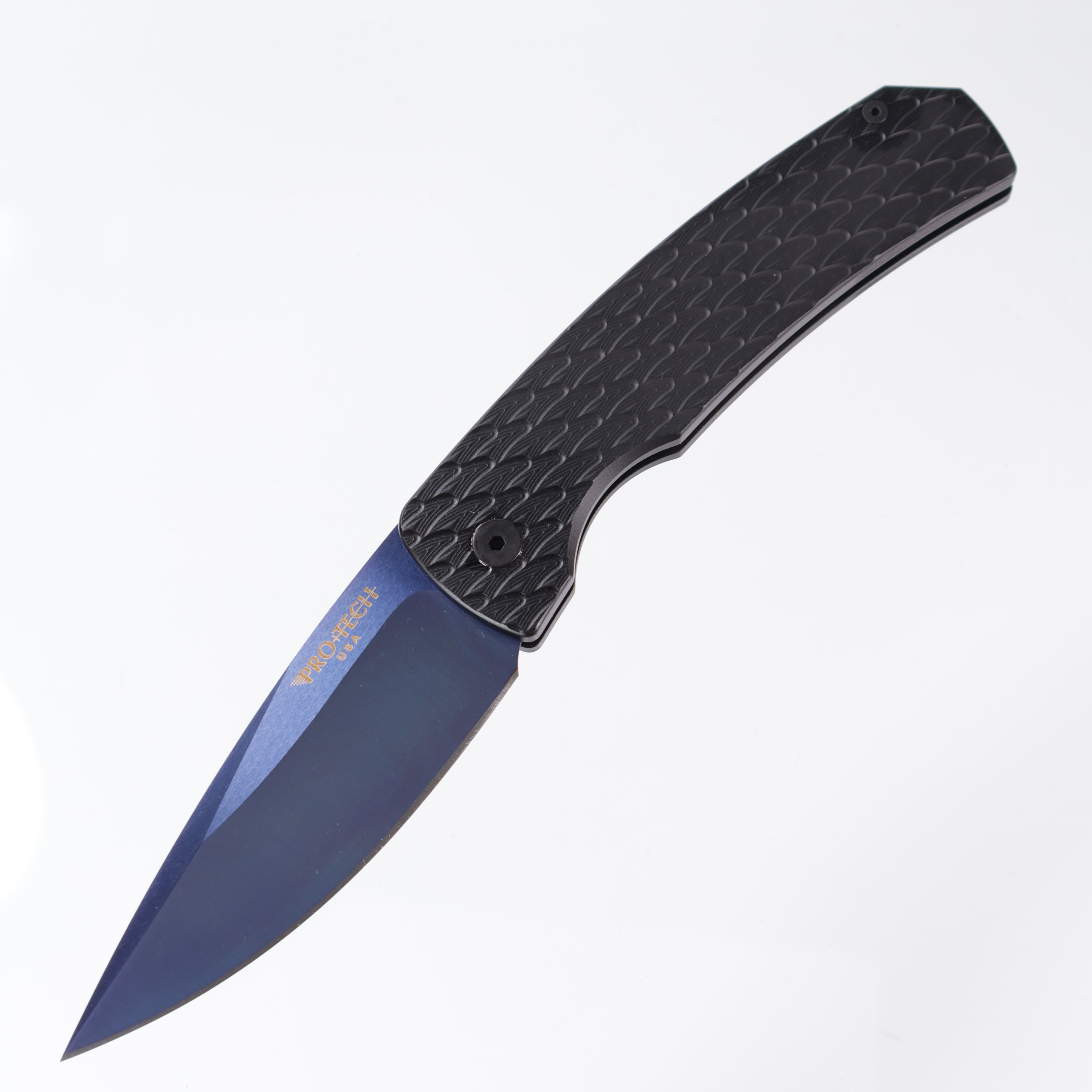 Pro-Tech Magic 2 - Black Aluminum w/ Feather Texture - Sapphire 154CM - M2603-F SB