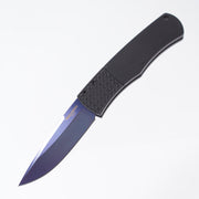 Pro-Tech Whiskers - Black Aluminum w/ Textured Bolster - Sapphire 154CM - BR-1 SB