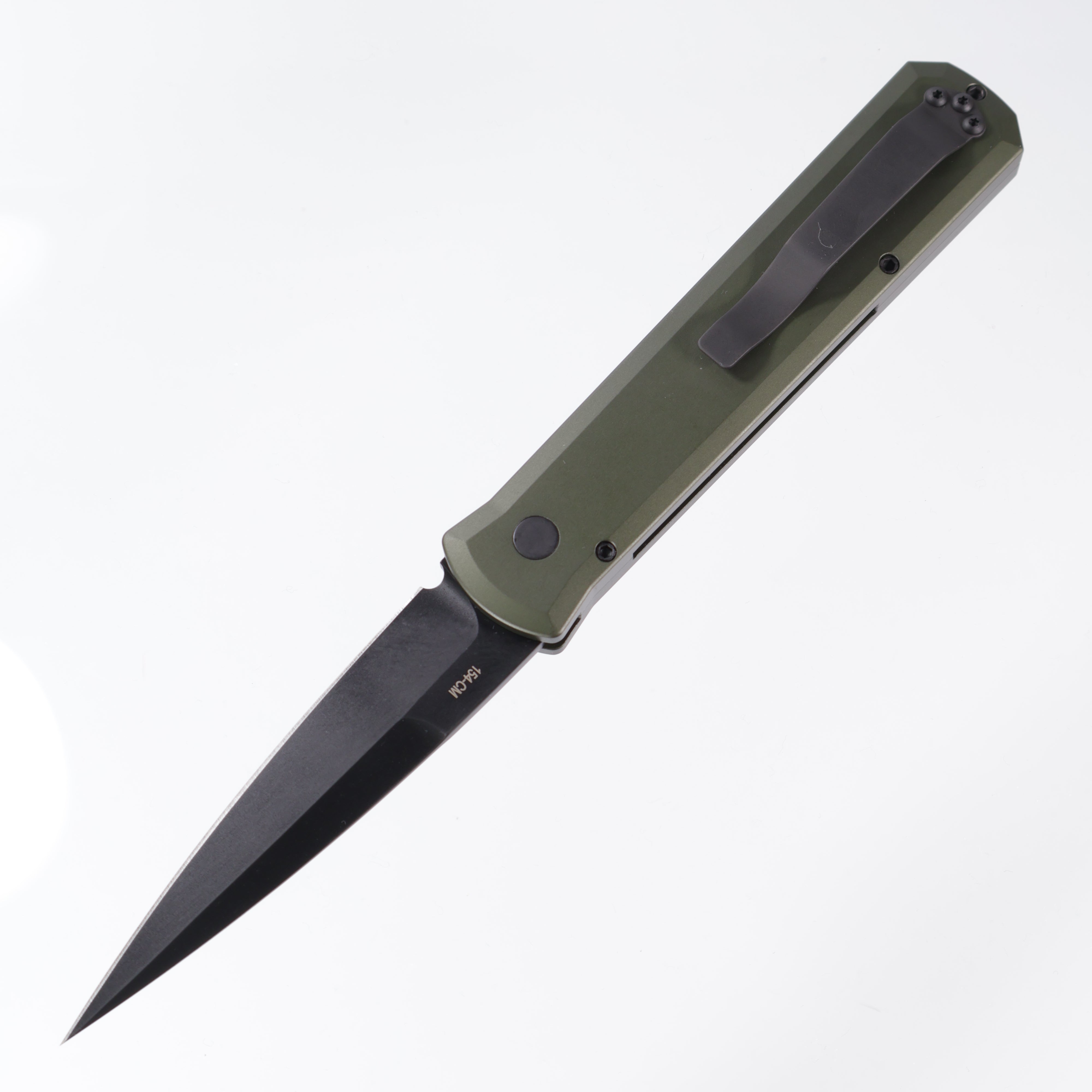 Pro-Tech Godfather - Green Aluminum - DLC 154CM - 921-GREEN
