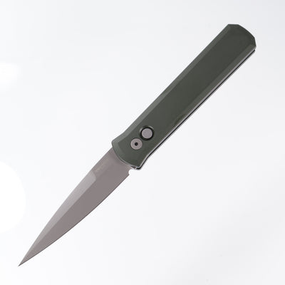 Pro-Tech Godfather - Green Aluminum - Beadblast 154CM - 920-GREEN