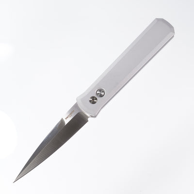 Pro-Tech Godfather - Grey Aluminum - Satin 154CM - 921-Satin-Grey