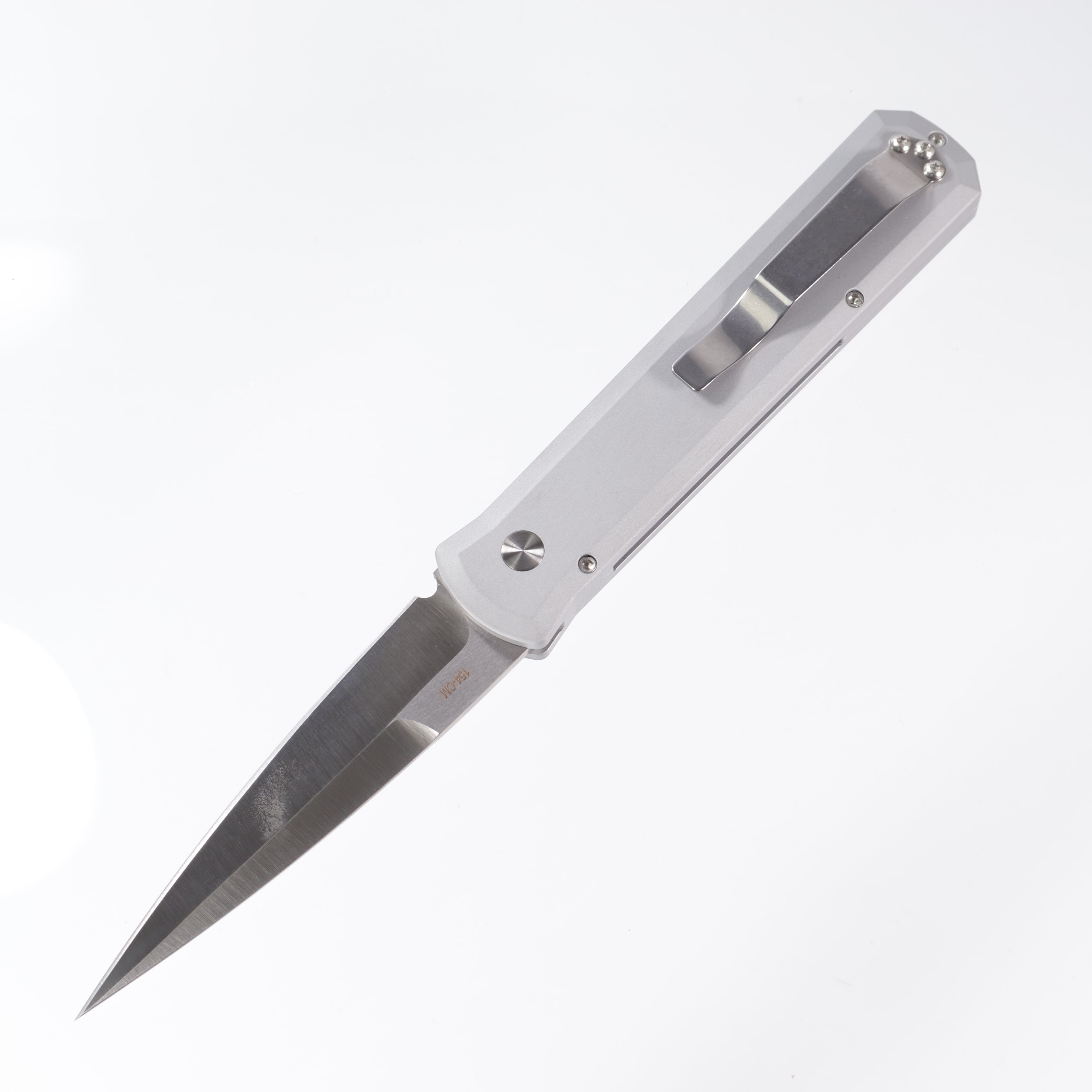 Pro-Tech Godfather - Grey Aluminum - Satin 154CM - 921-Satin-Grey