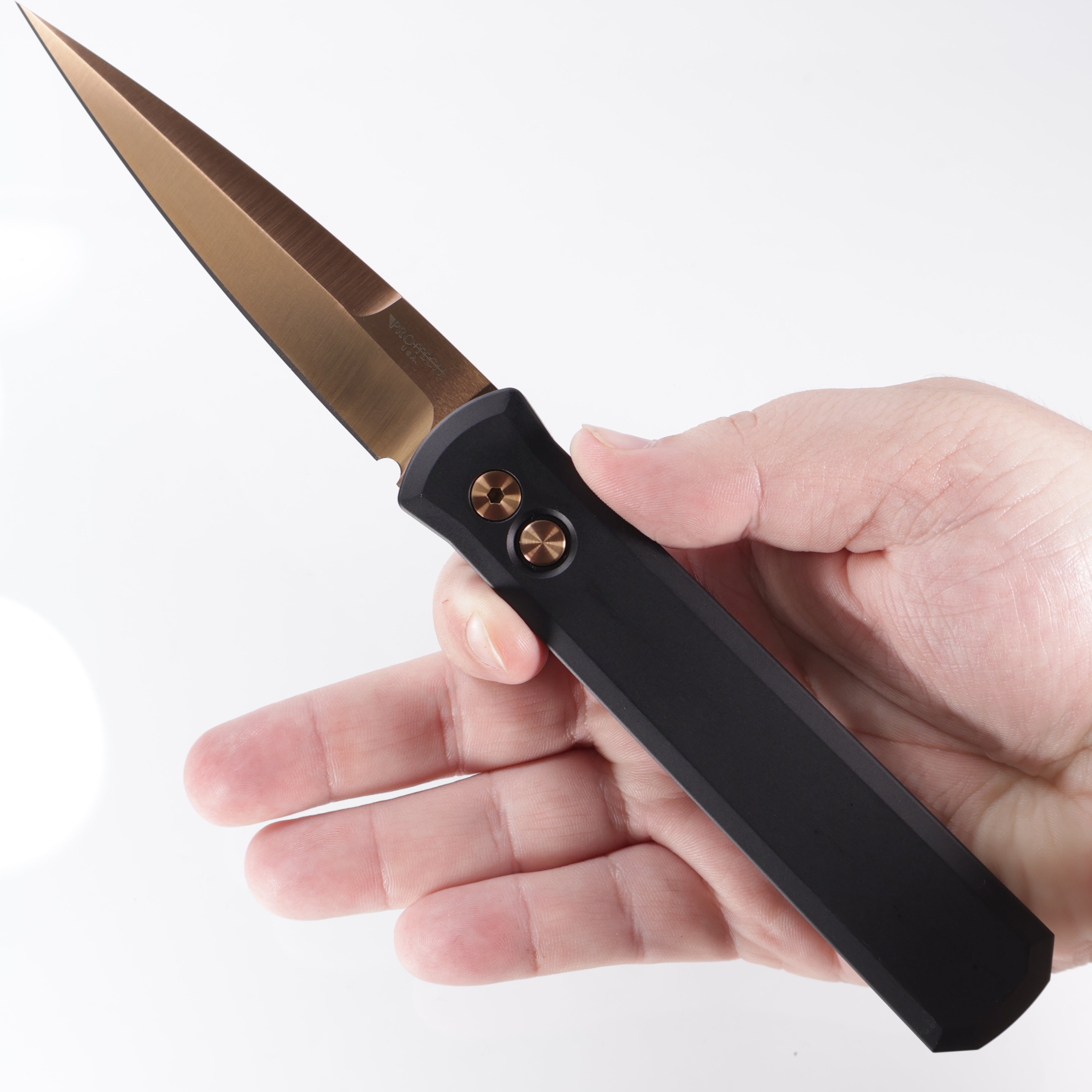 Pro-Tech Godfather - Black Aluminum - Rose Gold PVD 154CM - 921-RG