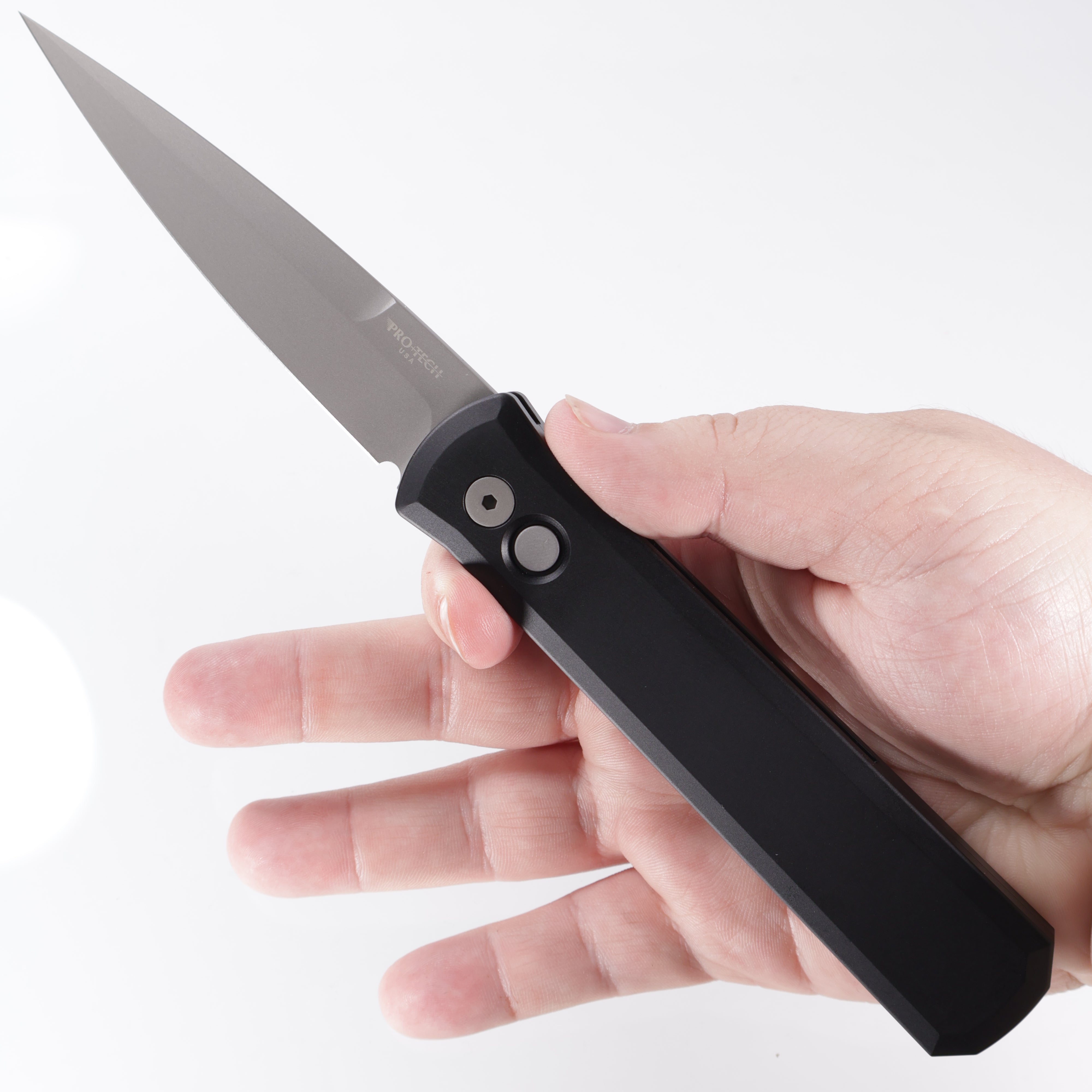 Pro-Tech Godfather - Black Aluminum- Beadblast 154CM - 920