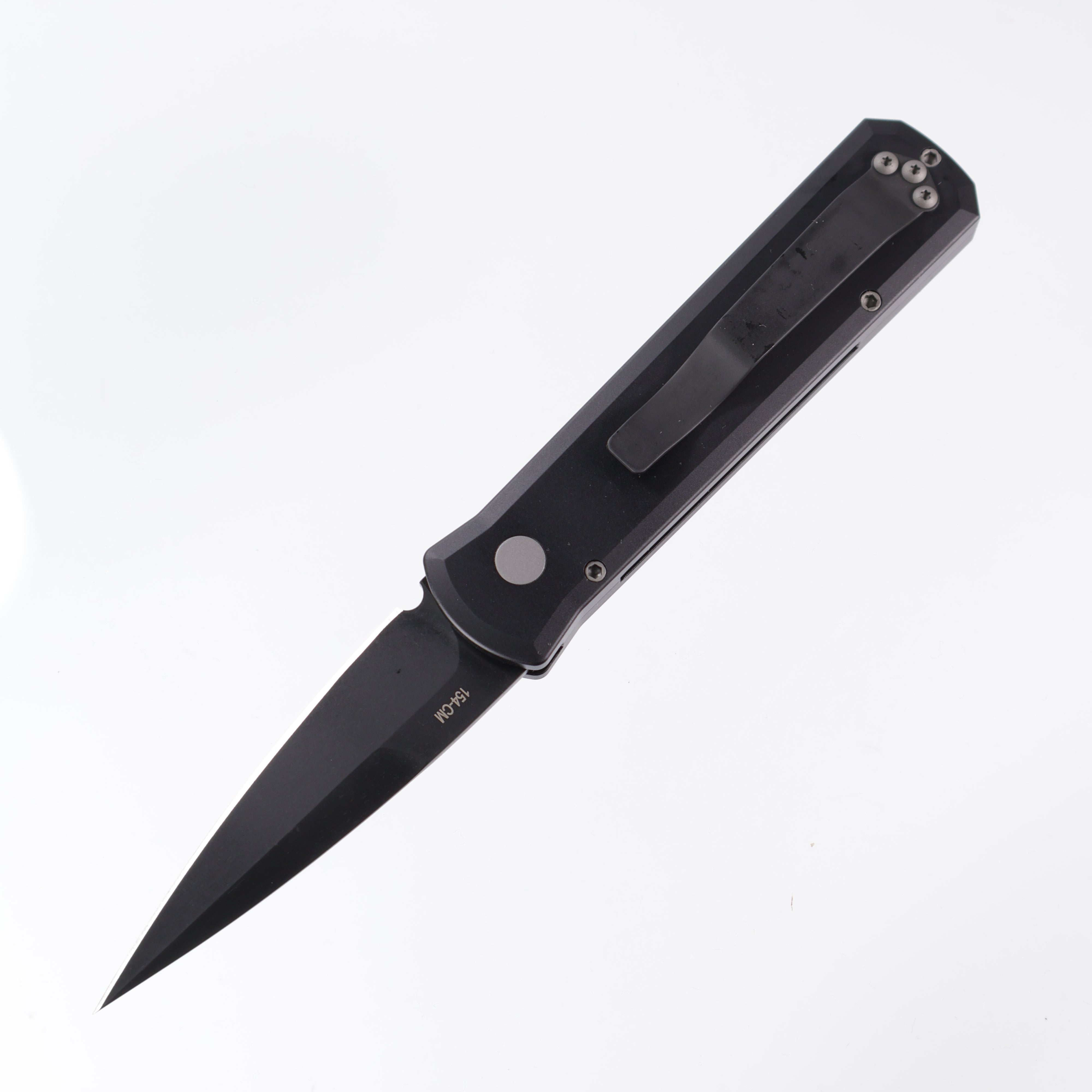 Protech Godson - Black Aluminum - DLC 154CM - 721