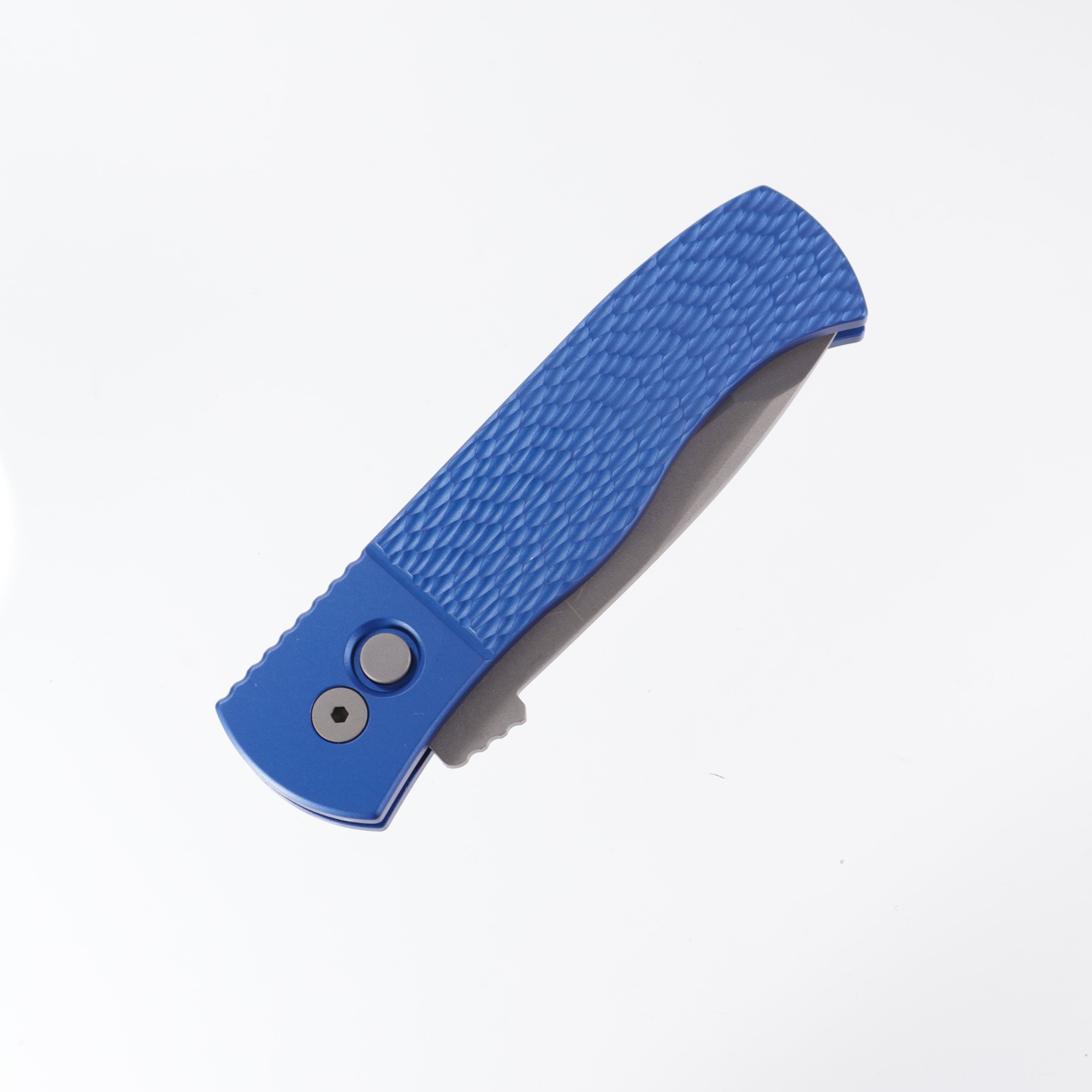 Protech Emerson CQC7 E7T05-BLUE - Blue Handle w/ Jigged Texture - Beadblast 154CM