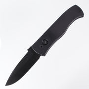 Pro-Tech Emerson CQC7 Operator Spear Point - Black Aluminum w/ Tritium Button Inlay - DLC 20CV - E7A03-20CV