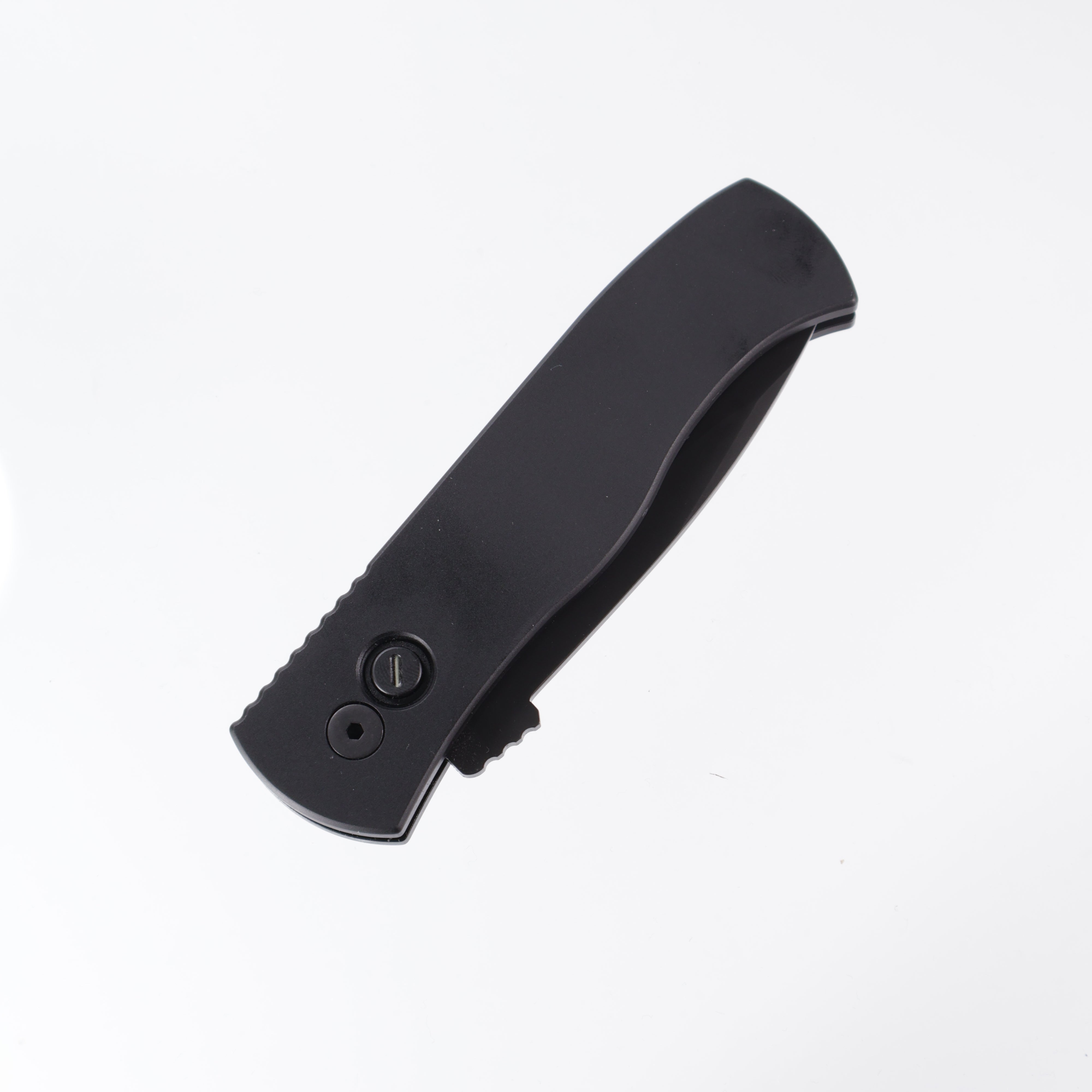 Pro-Tech Emerson CQC7 Operator Spear Point - Black Aluminum w/ Tritium Button Inlay - DLC 20CV - E7A03-20CV