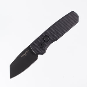 Pro-Tech Runt 5 - Black Textured Aluminum - DLC Magnacut Reverse Tanto - R5406
