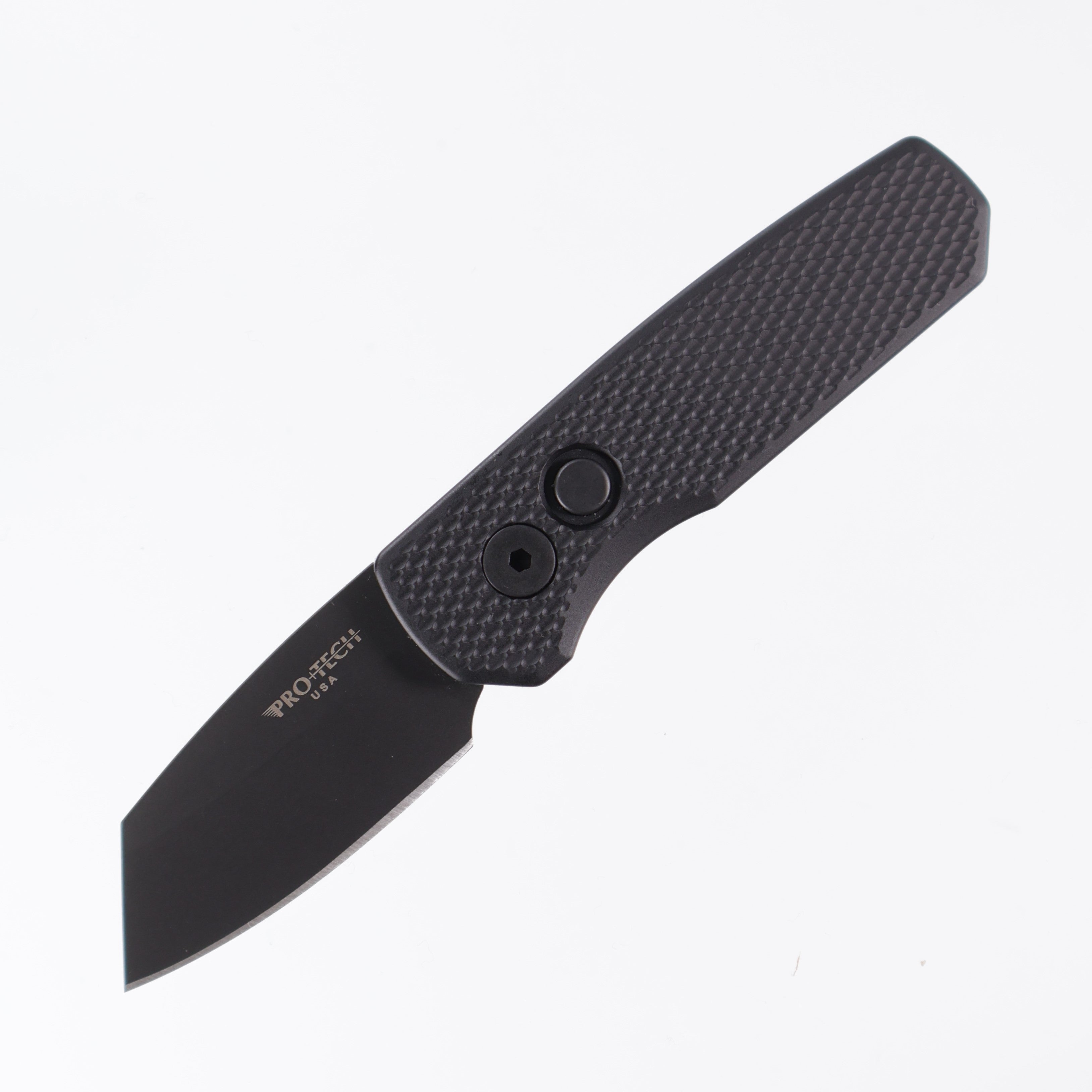 Pro-Tech Runt 5 - Black Textured Aluminum - DLC Magnacut Reverse Tanto - R5406