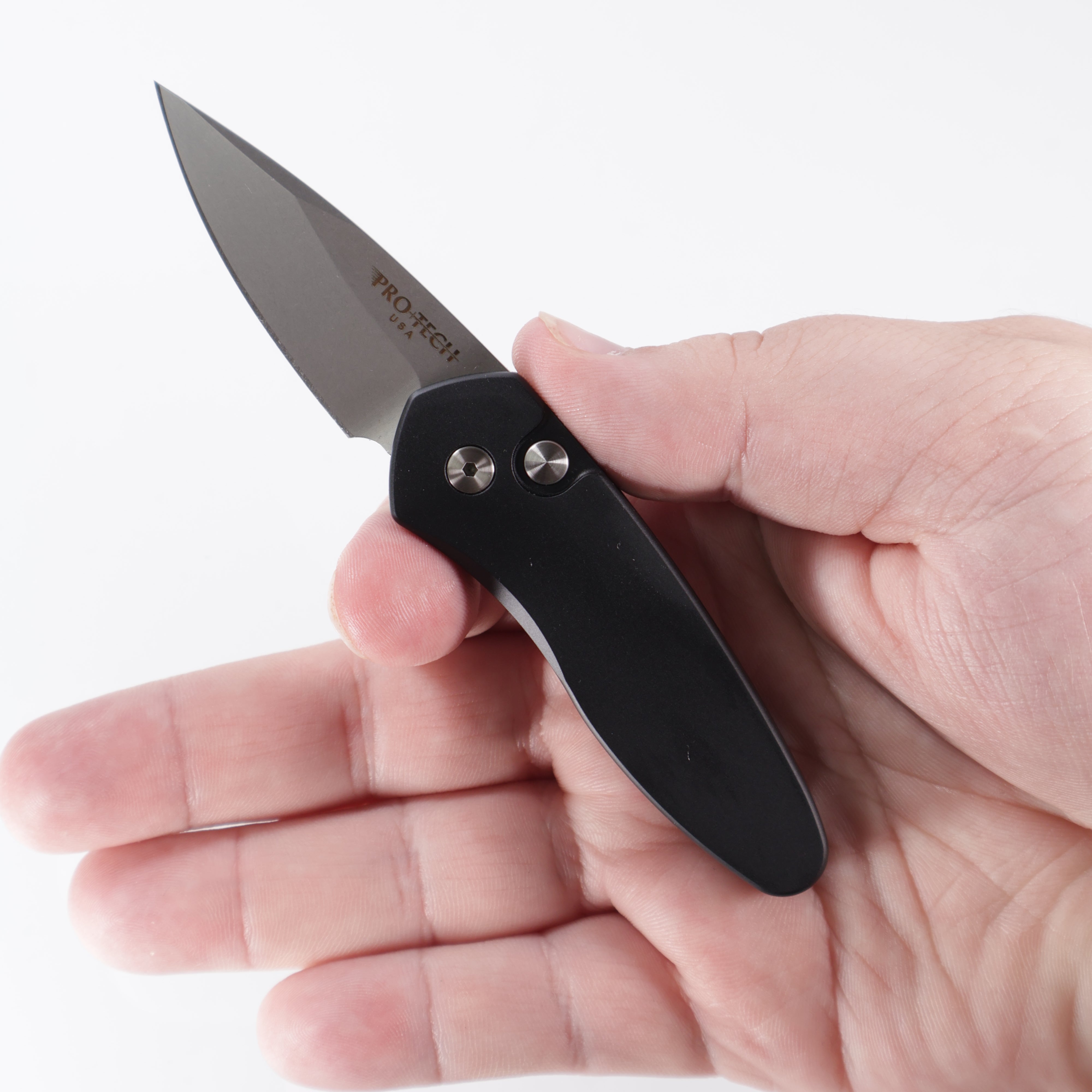 Pro-Tech Sprint - Black Aluminum - Stonewash S35VN - 2905