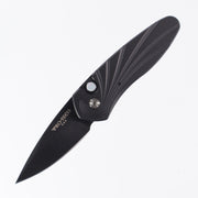 Pro-Tech Sprint - Black Aluminum w/ 3D Wave Milling & Mother of Pearl Button - DLC Magnacut - 2937