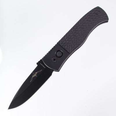 Protech Emerson CQC7 Spear Point E7A06-20CV - Black Handle w/ Jigged Texture - DLC 20CV