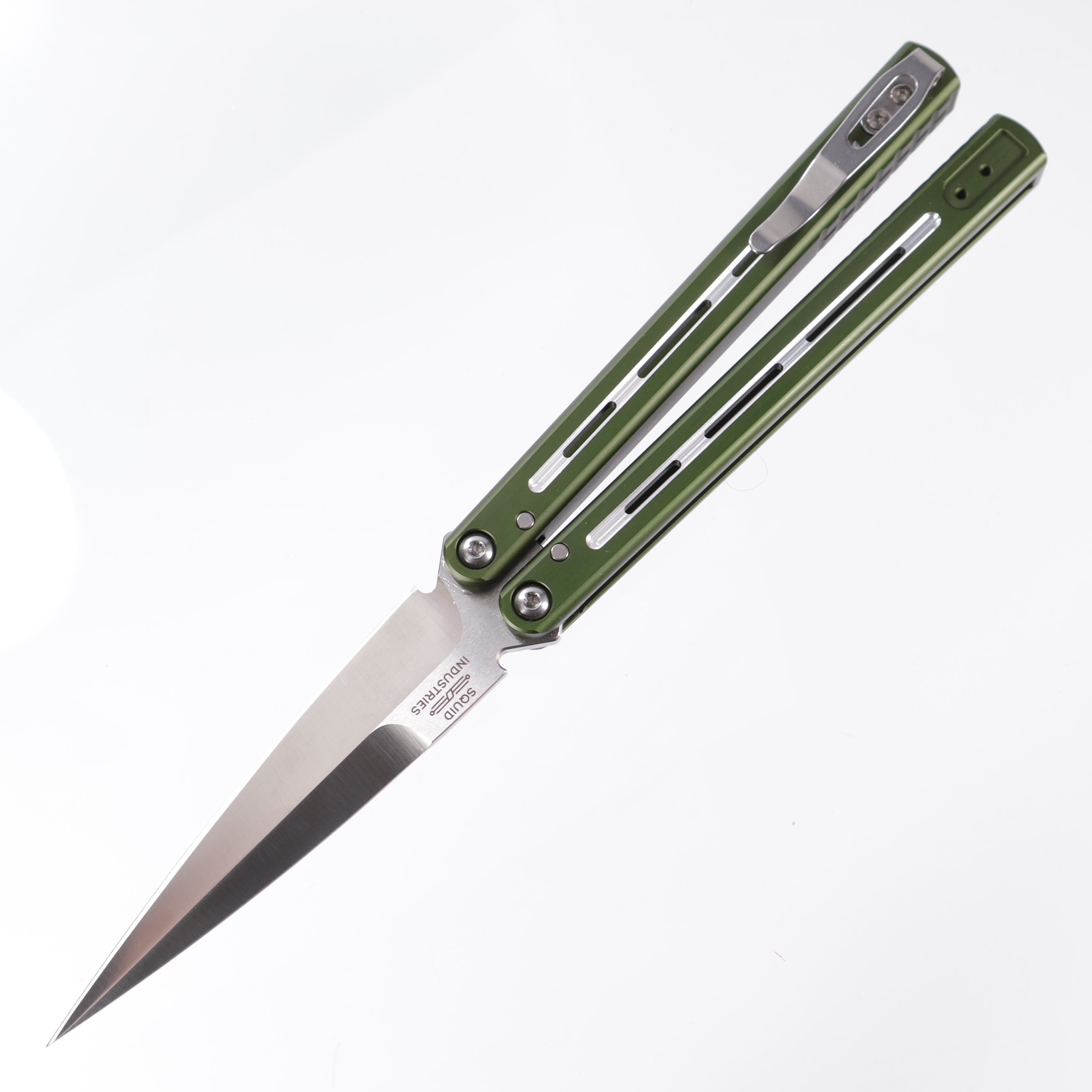 Pro-Tech FlyFather 2 - Dual Tone Green Handles - Satin 154CM - FF2101-GREEN