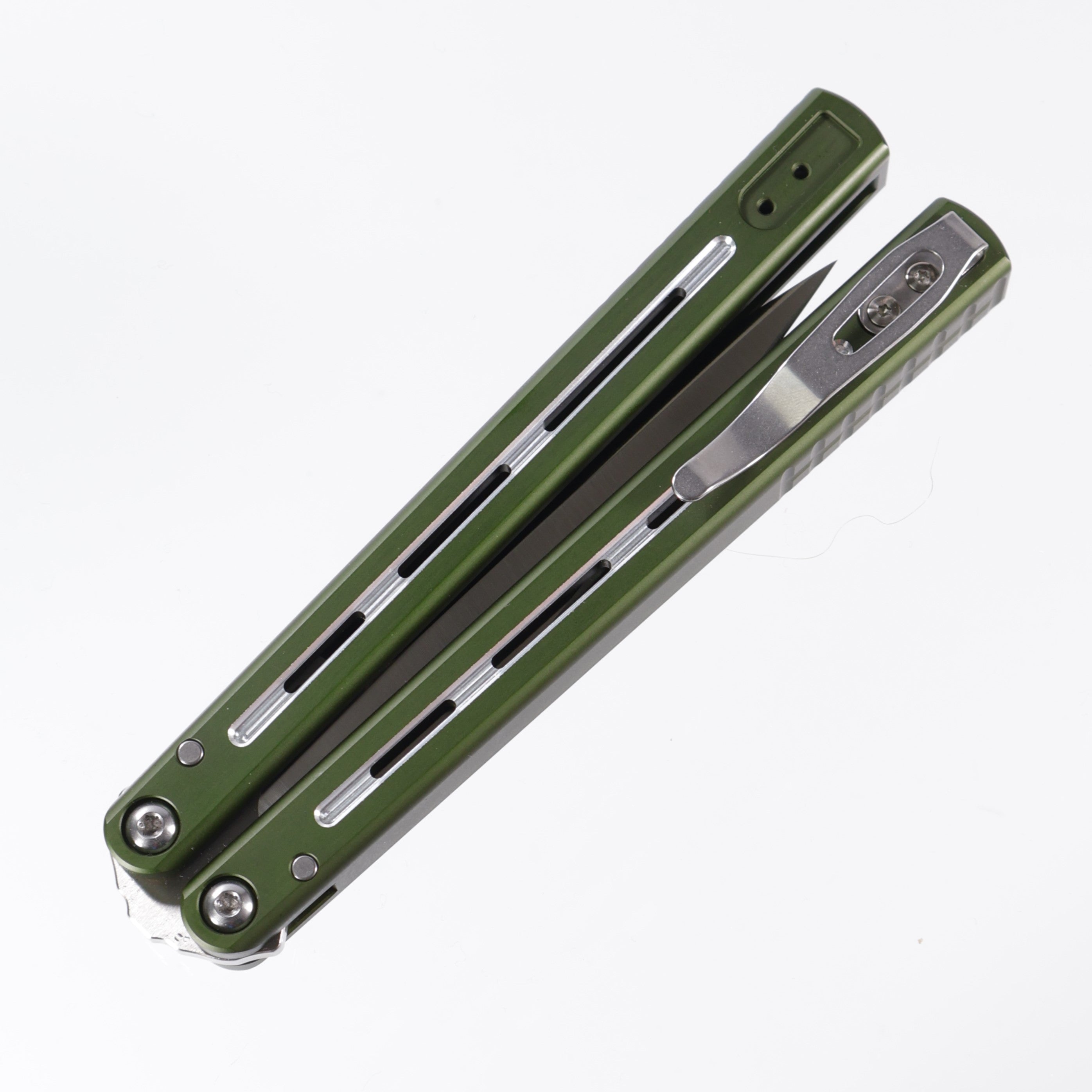 Pro-Tech FlyFather 2 - Dual Tone Green Handles - Satin 154CM - FF2101-GREEN