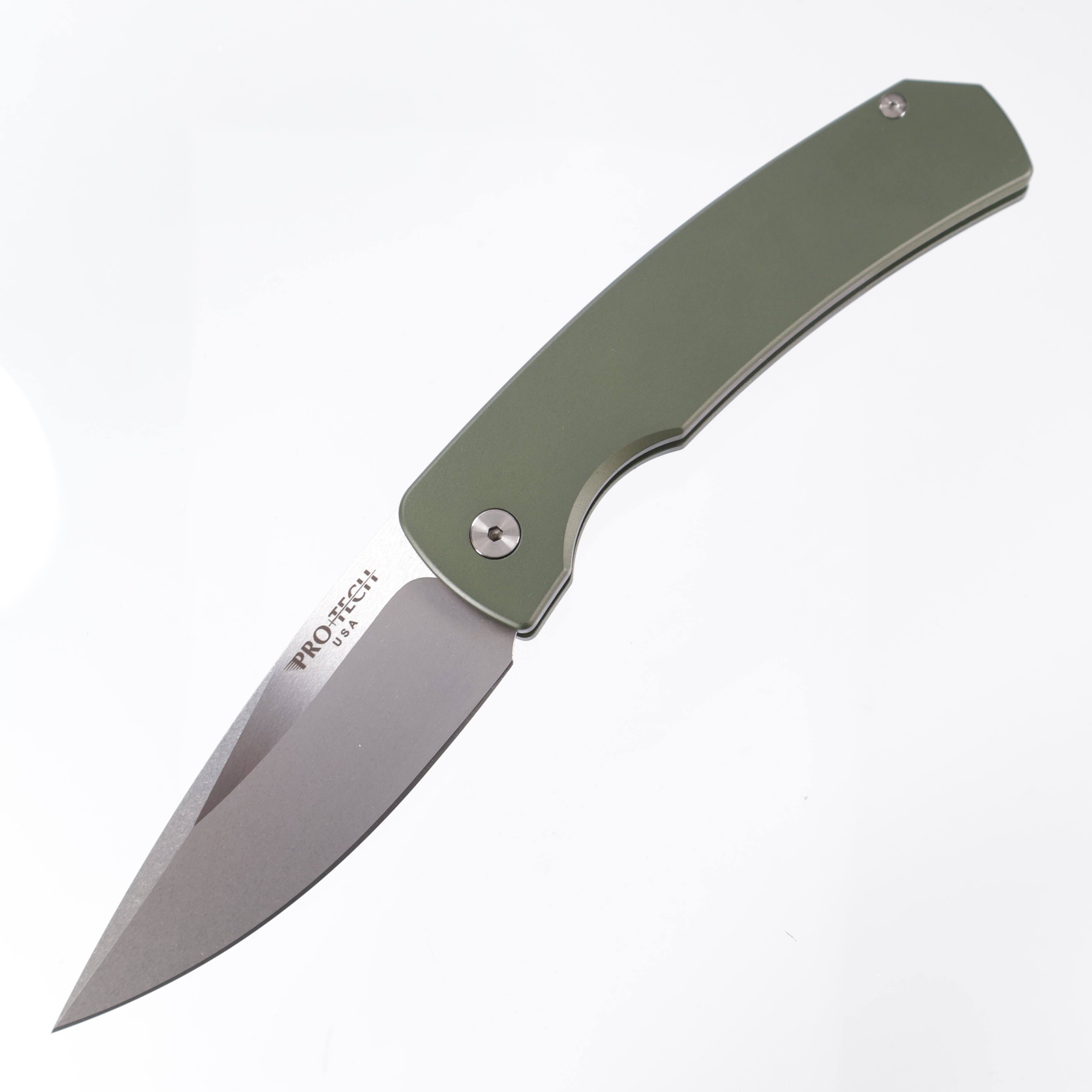 Pro-Tech Magic 2 - Green Aluminum - Stonewash 154CM - M2601-GREEN