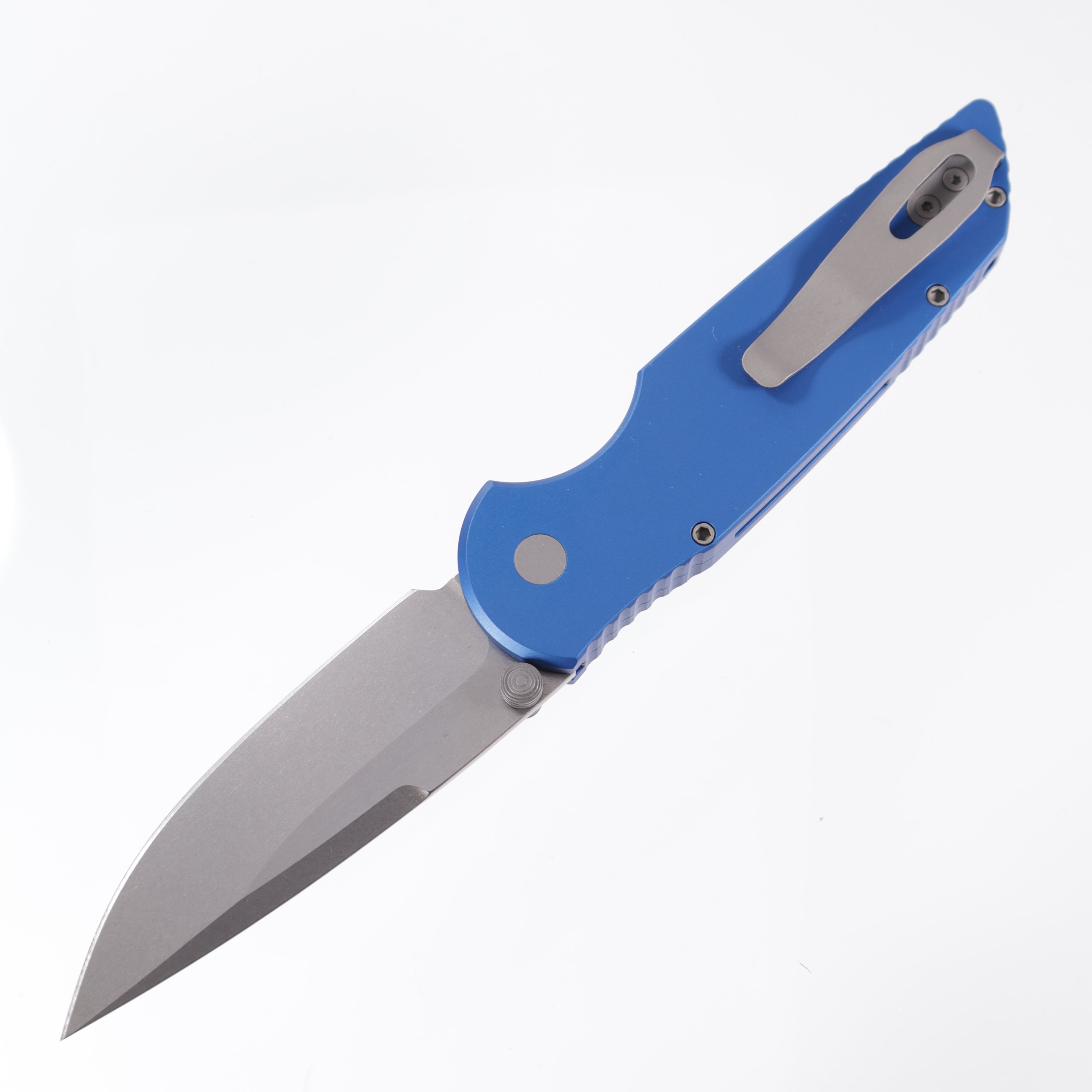 Pro-Tech TR-3 Integrity - Blue Aluminum - Stonewash S35VN - INT101-BLUE (TR3)