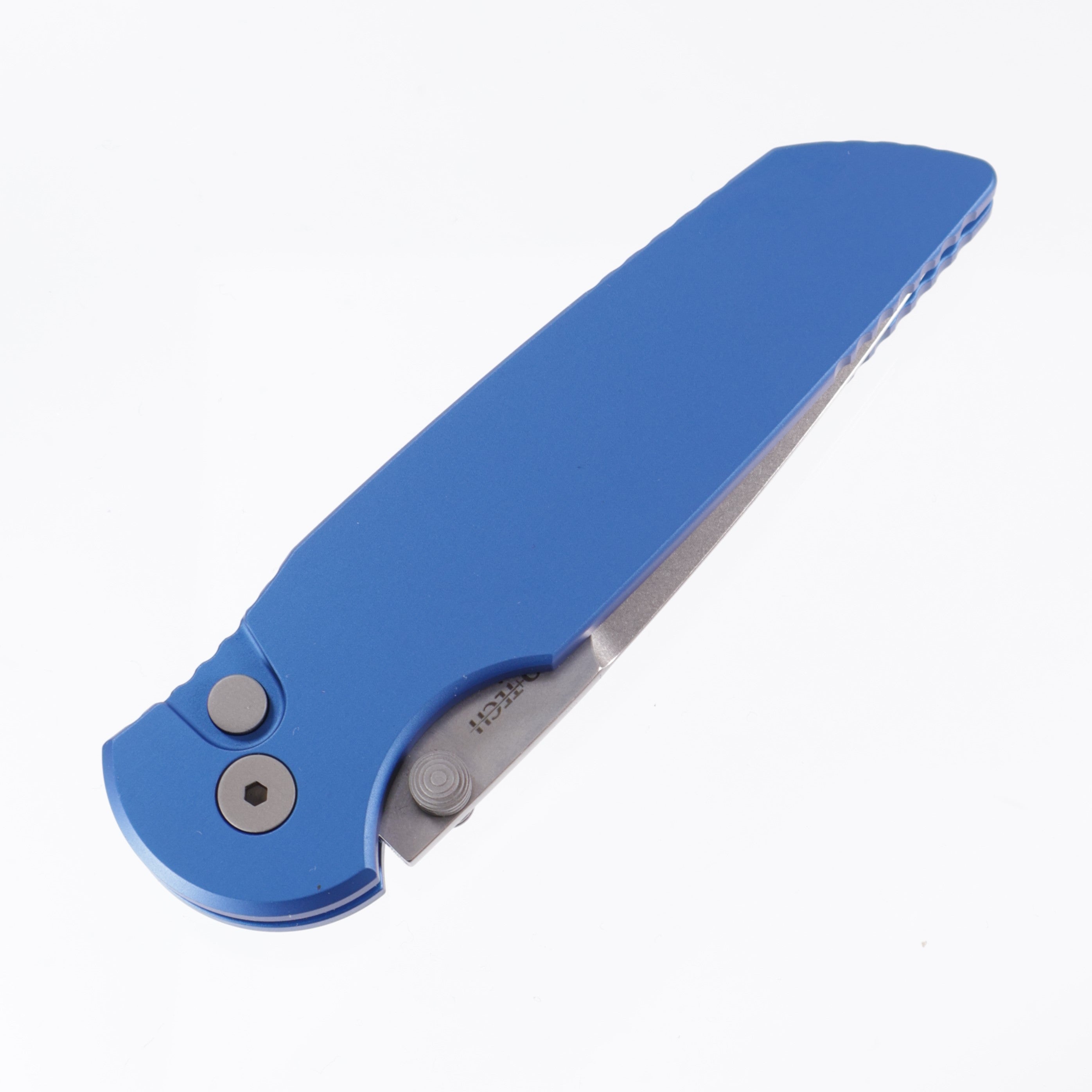 Pro-Tech TR-3 Integrity - Blue Aluminum - Stonewash S35VN - INT101-BLUE (TR3)