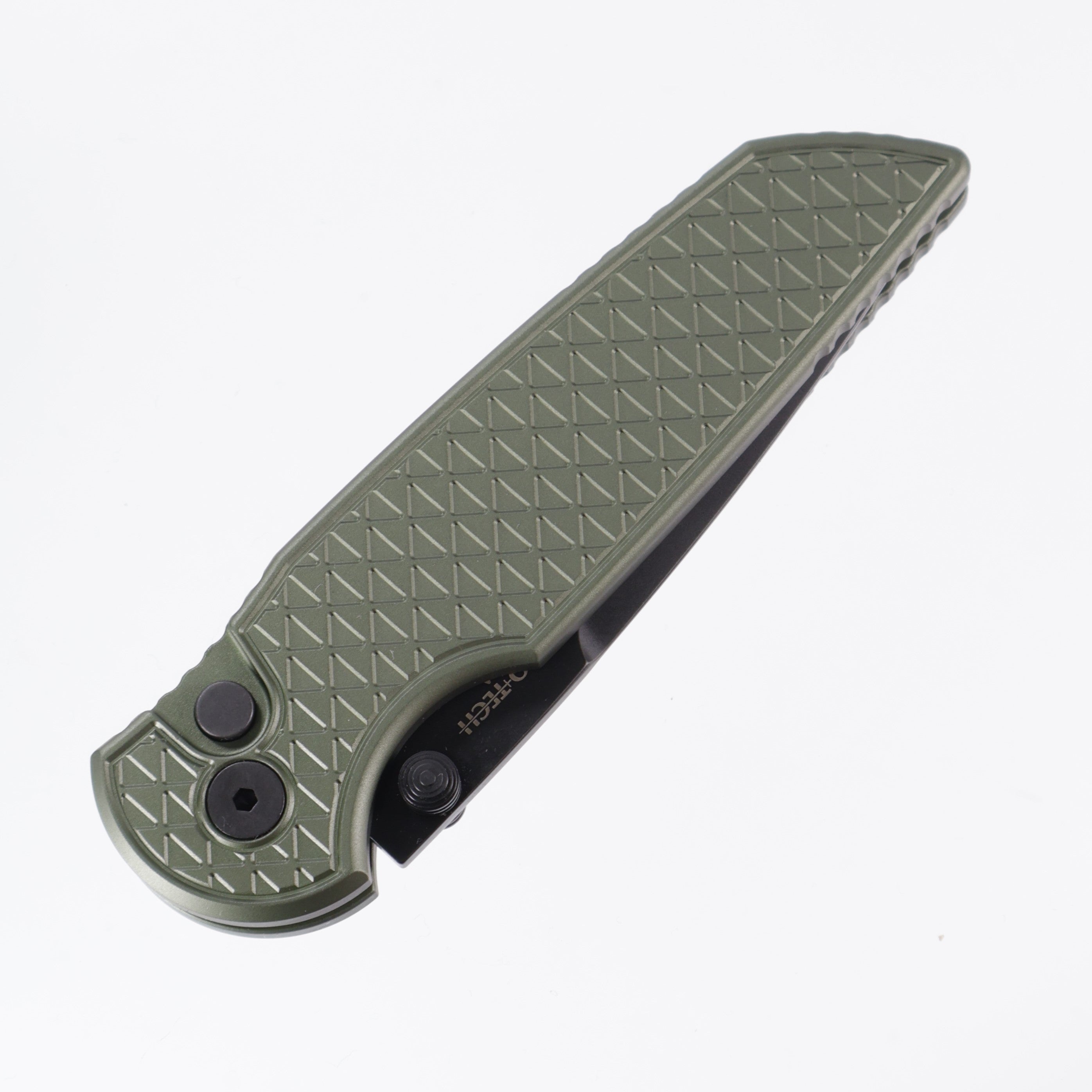 Pro-Tech TR-3 Integrity - Green Aluminum w/ Relic Milling - DLC S35VN - INT106-GREEN