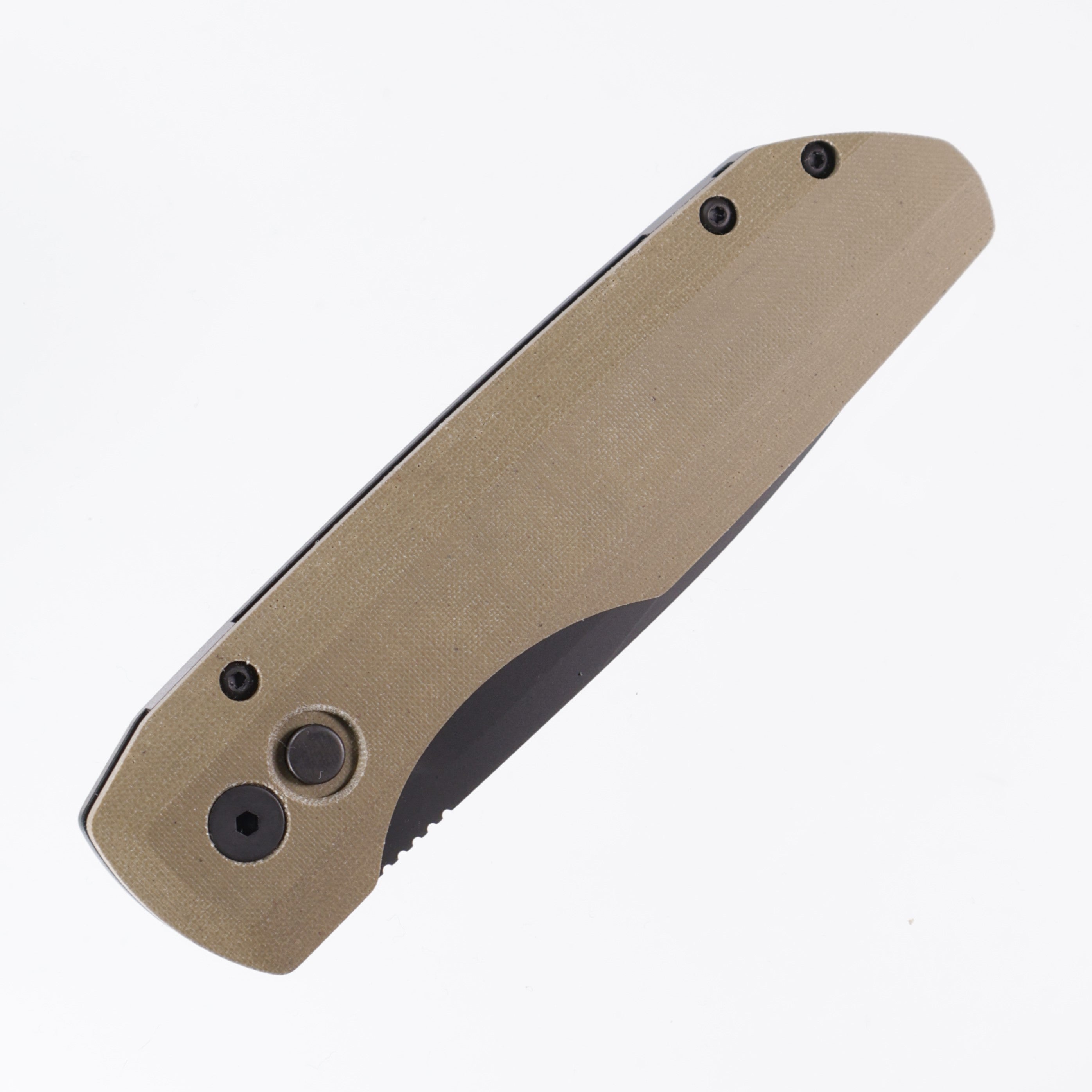 Pro-Tech x Vero Synapse Auto - Green Canvas Micarta - DLC Magnacut - VERO1213-GRN MIC