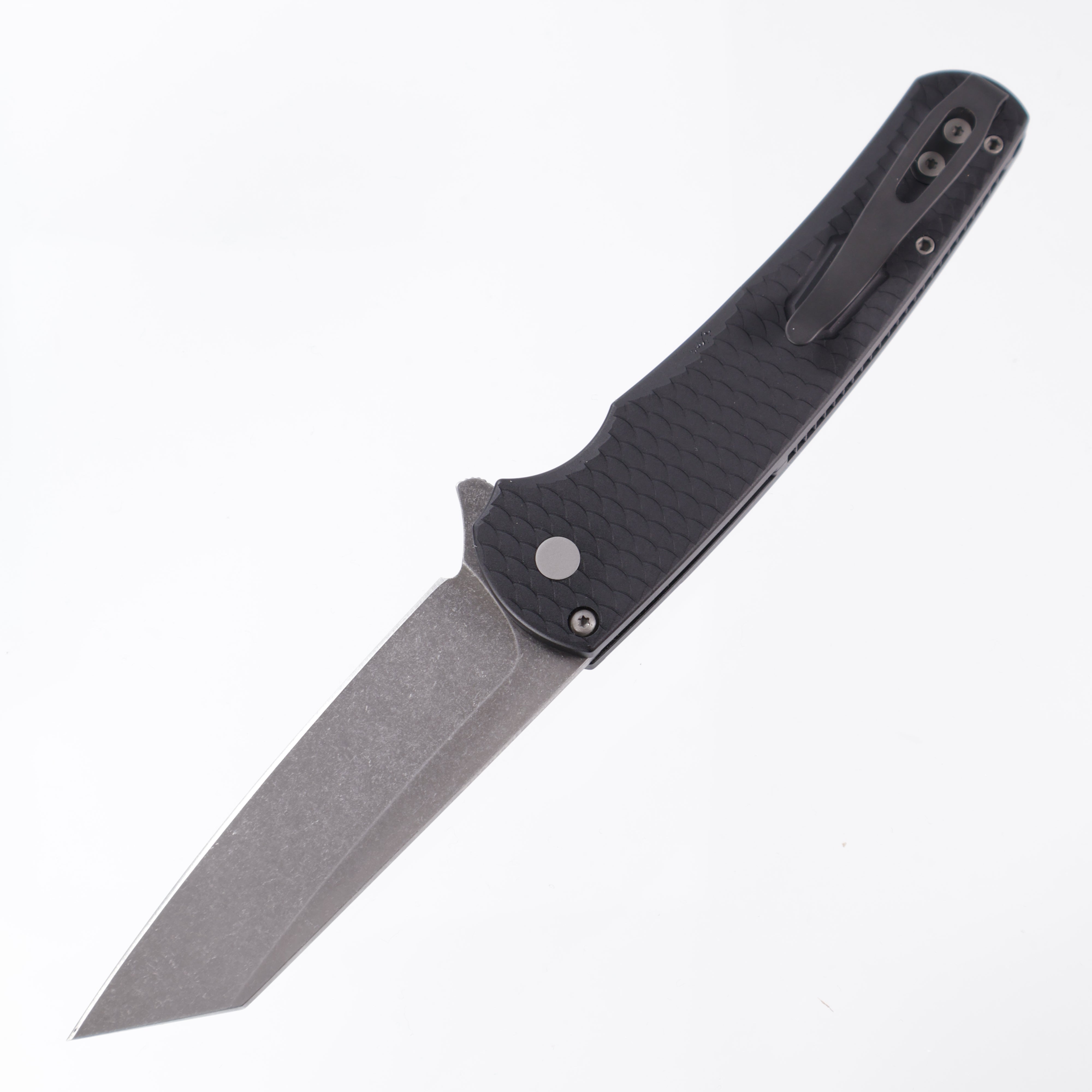 Protech Malibu 5435-AW - Black Dragonscale handle - Acidwash Magnacut